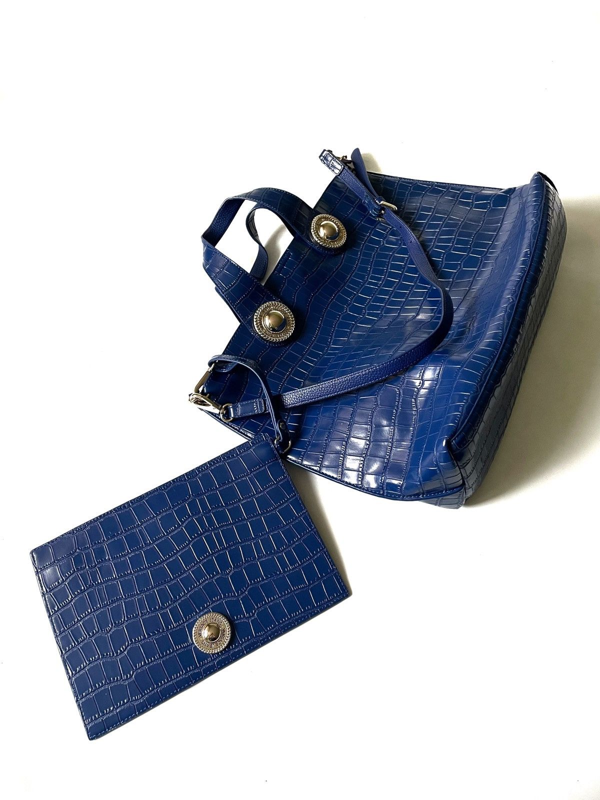 Versace Jeans Couture Versace Jeans Couture Tote Bag With Pouch Blue Color Large Size ONE SIZE - 6 Thumbnail