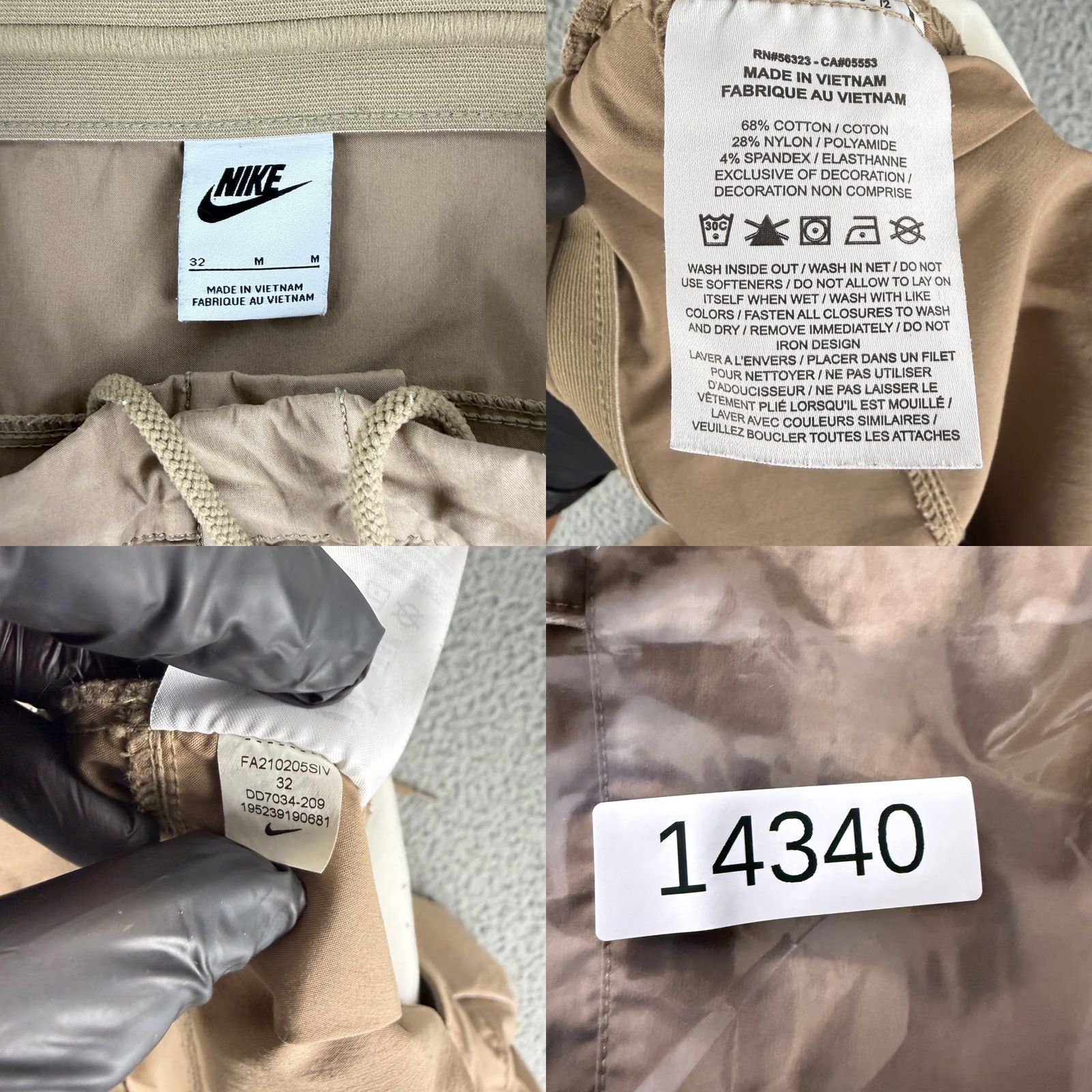 Nike Nike Sportswear Cargo Pants Mens 32 Brown Tapered Pants Cargo Jogger Streetwear Casual Hipster Everyday Wear Mens Size US 32 / EU 48 - 9 Thumbnail