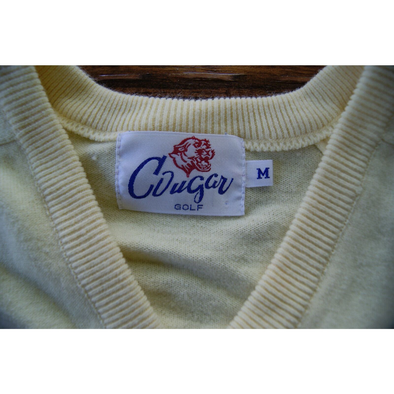 Other VTG Canary Mens M VNeck Sweater Cougar Golf Soft Orlon Acr Size US M / EU 48-50 / 2 - 3 Thumbnail