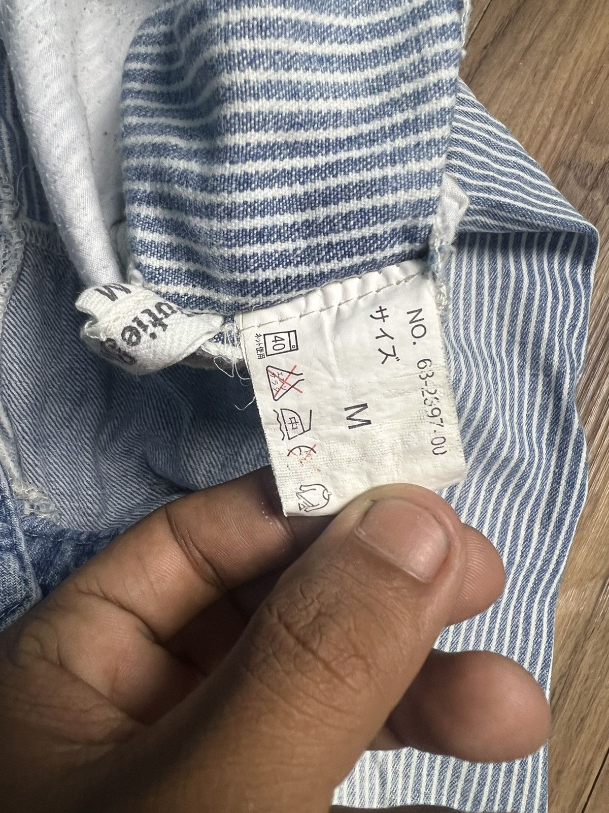 If Six Was Nine Vintage Cutie Blonde Bio-Stone Wash Pinstripe Jeans (40) Size 32" / US 10 / IT 46 - 10 Thumbnail