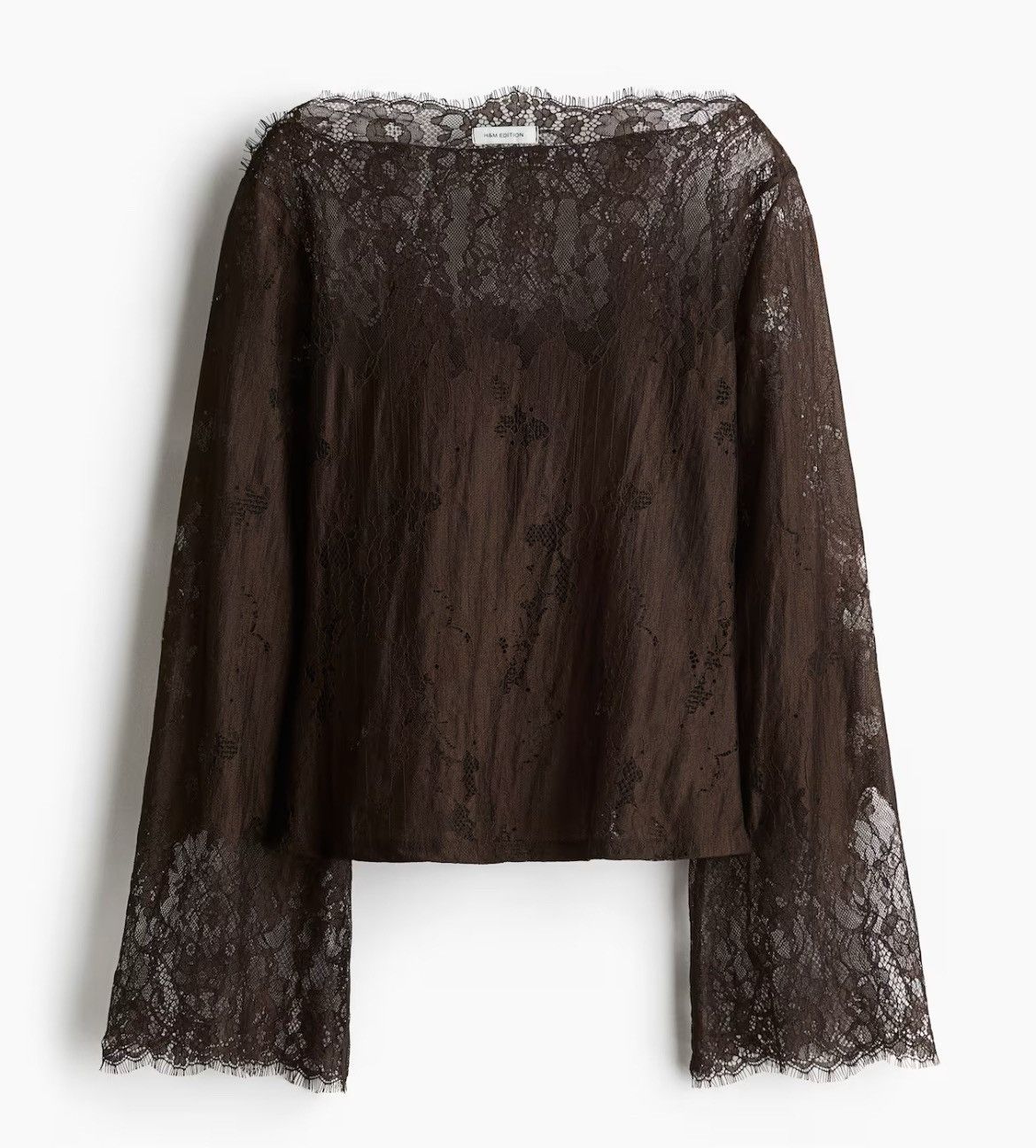 H&M H&M Dark brown lace top Size M / US 6-8 / IT 42-44 - 6 Thumbnail