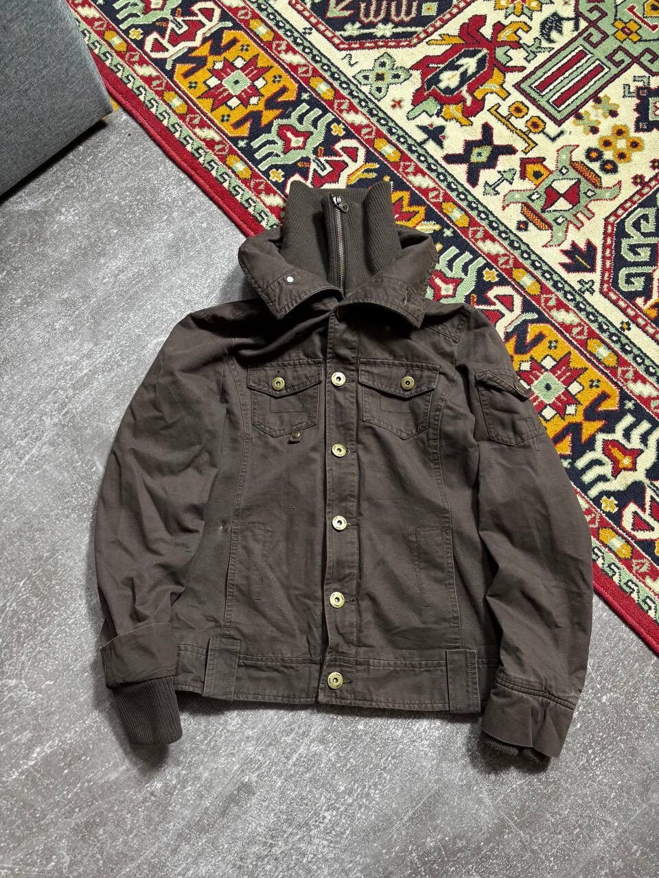 Pre-owned Hysteric Glamour X If Six Was Nine Avant Garde Ifsixwasnine Style Vintage Bomber Jacket Y2k In Brown