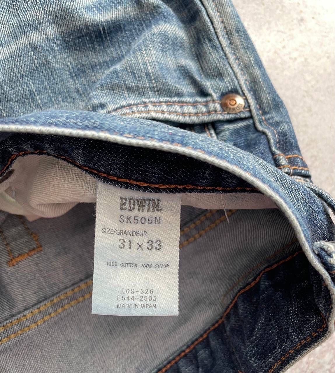Edwin × Japanese Brand × Vintage Vintage EDWIN Made In Japan Selvage Denim SK505 Pants Y2K Size US 33 - 9 Thumbnail