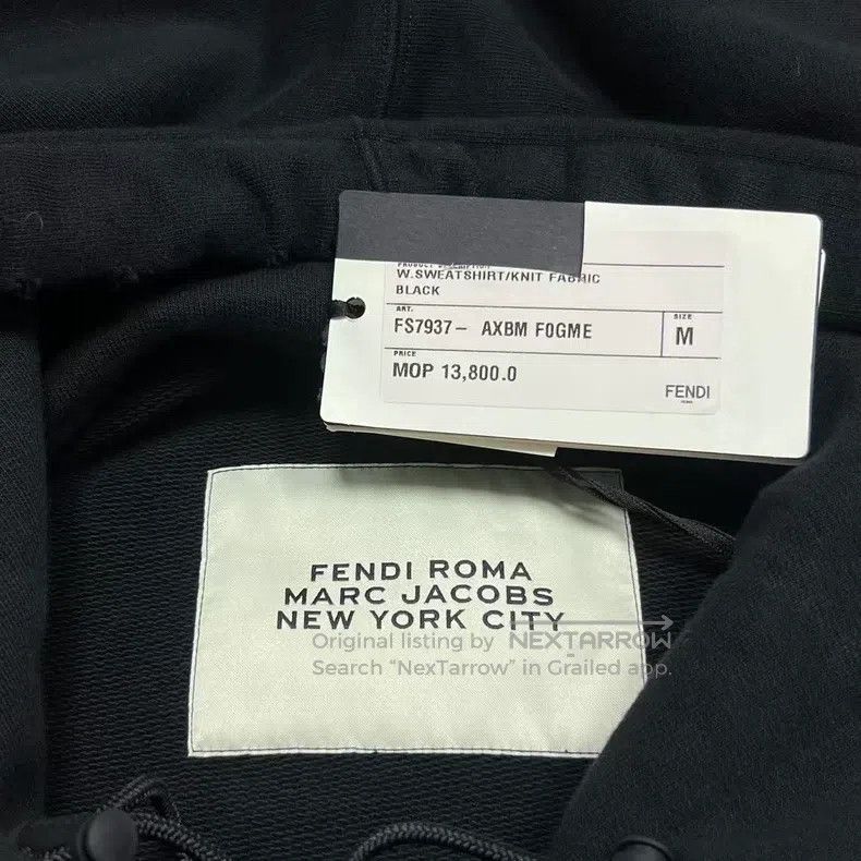 Fendi Fendi Black Slogan Logo Big Pocket Hoodie Size M / US 6-8 / IT 42-44 - 3 Thumbnail