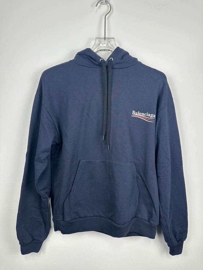Balenciaga Balenciaga Blue cola print hoodie sweatshirt 2502-Nextarrow Size US M / EU 48-50 / 2 - 3 Thumbnail
