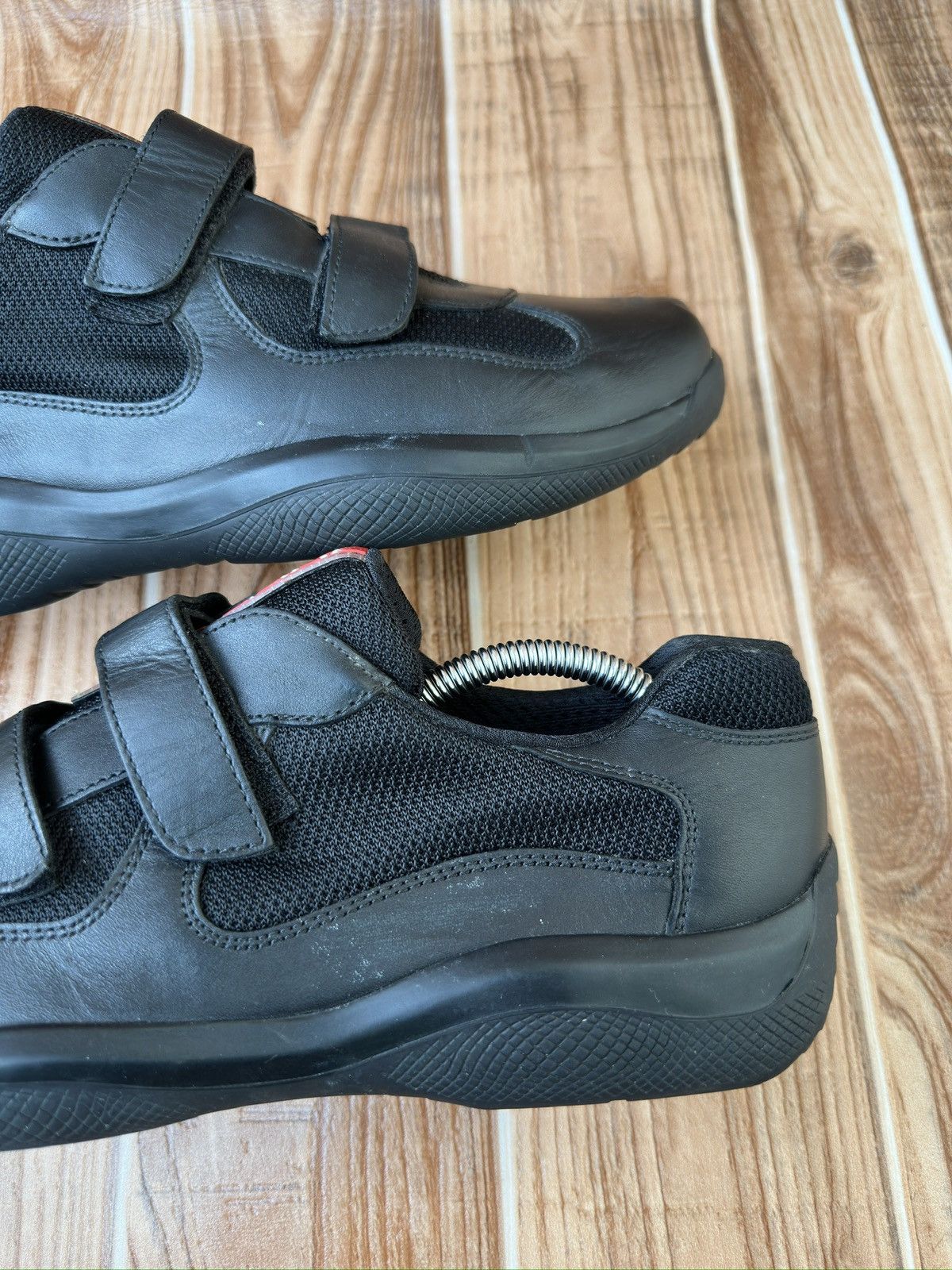 Prada Prada Americas Cup Velcro Straps Red Tab Leather Sneaks Size US 7.5 / EU 40-41 - 8 Thumbnail
