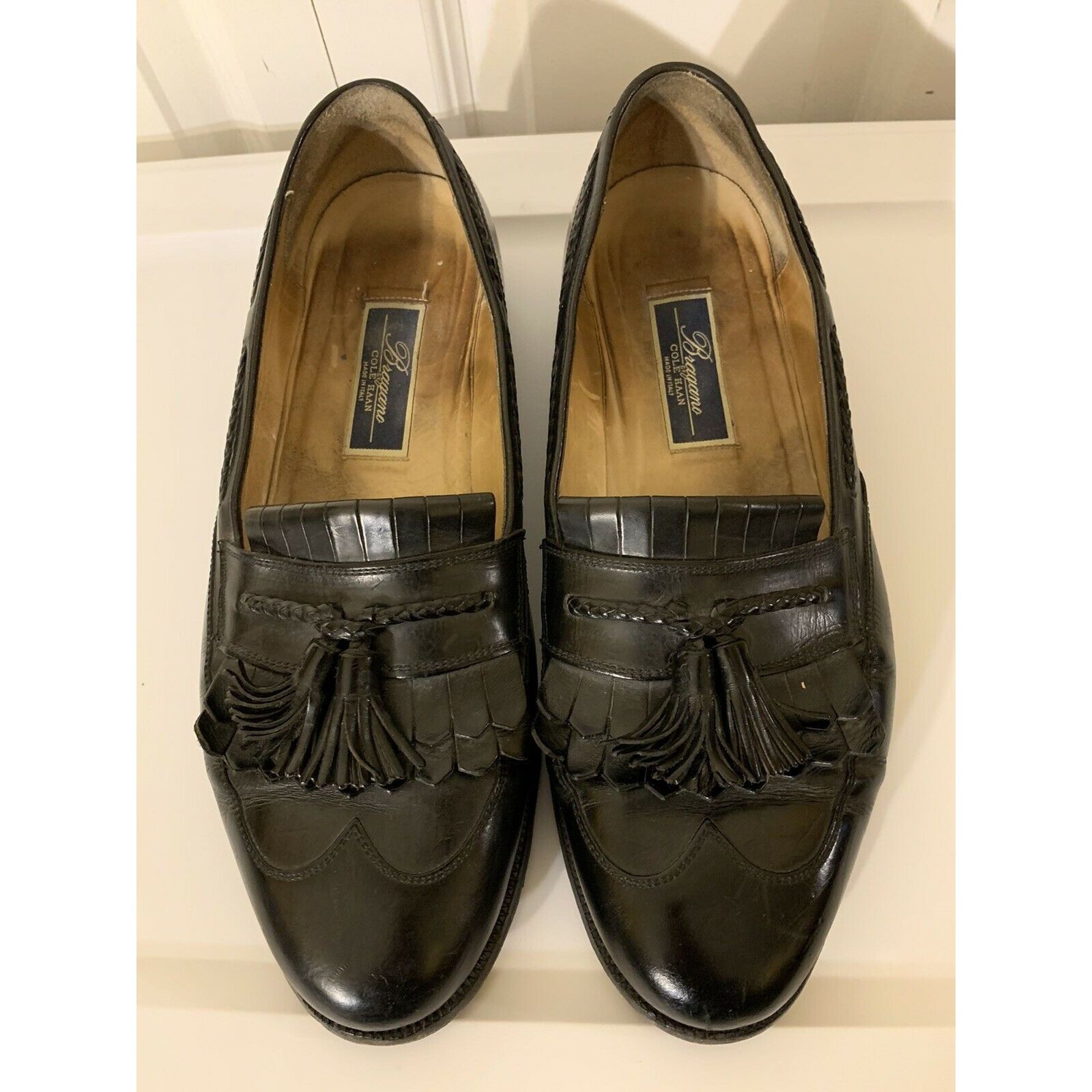 Cole Haan Cole Haan Bragano Mens Sz 12D Black Leather Slip On Tasseled Size US 12 / EU 45 - 5 Thumbnail