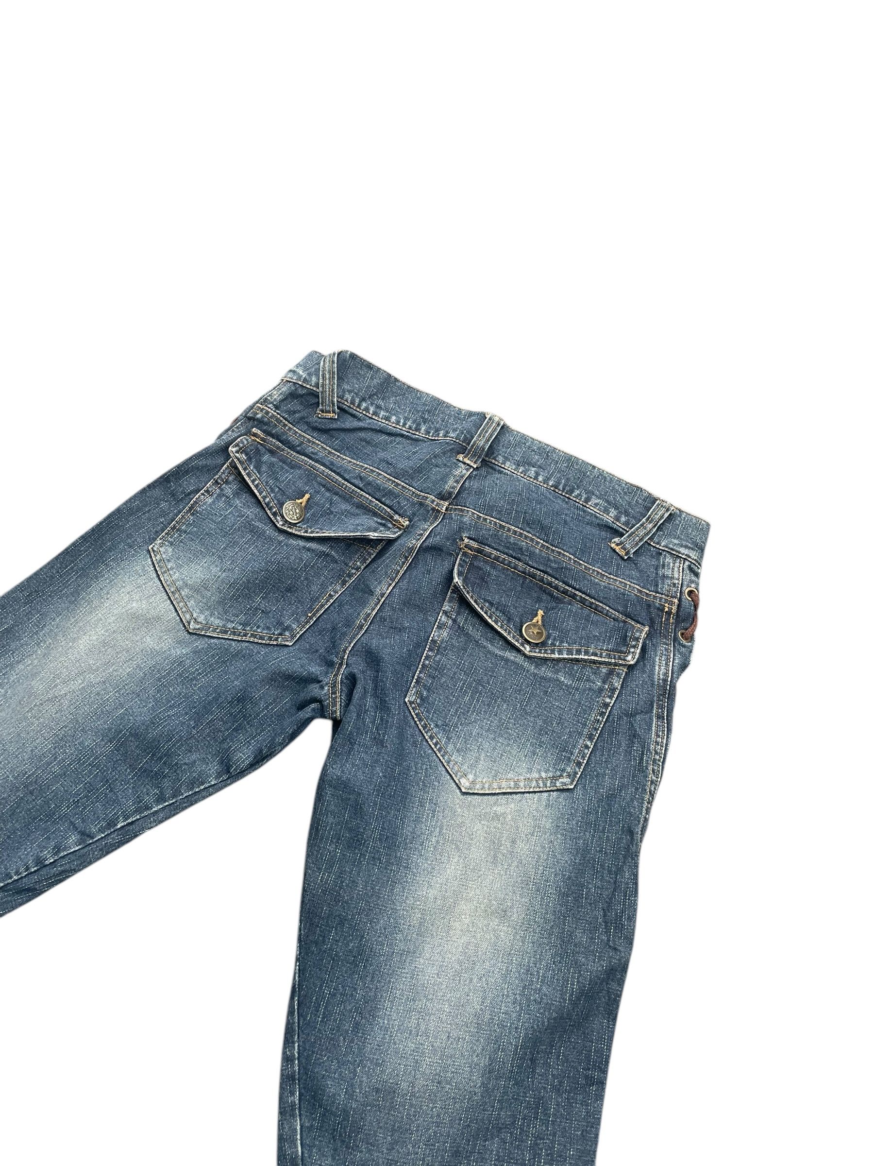 Japanese Brand Cool Drive Striker Flare Distersed Lace Up Jeans Size US 34 / EU 50 - 5 Thumbnail