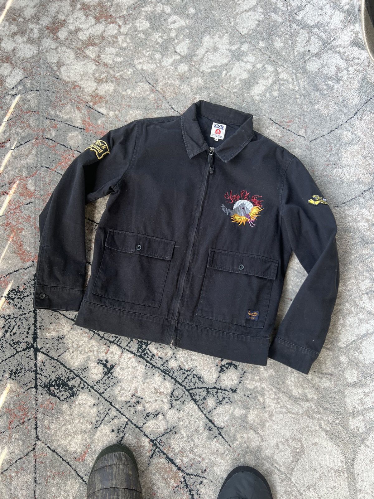 image of K O I x Vintage K.o.i Kings Of Indigo. Vintage Japan Style Jacket in Black, Men's (Size Medium)