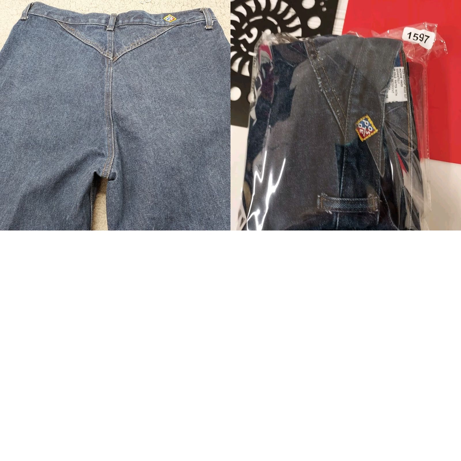 Vintage Posted Relaxed Vintage Blue Jeans 32x34 Mom High Waisted Cowgirl Western Womens Jeans Size 24" / US 00 / IT 34 - 10 Thumbnail