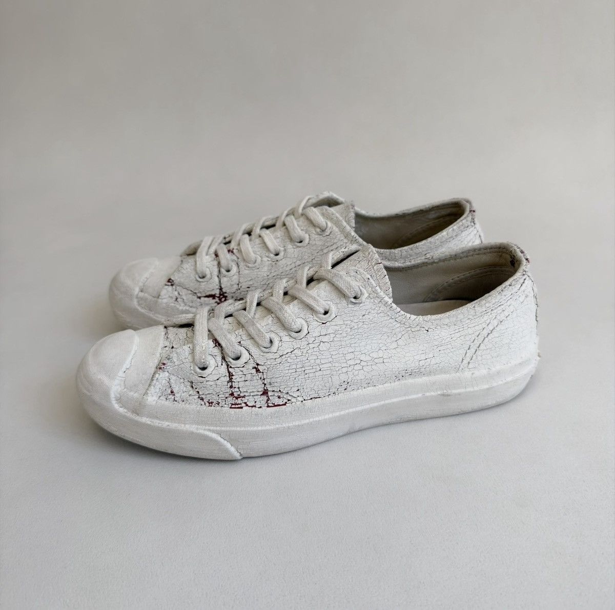 Converse × Maison Margiela S/S 14 White Painted Converse Sneakers Size US 7.5 / IT 37.5 - 1 Thumbnail