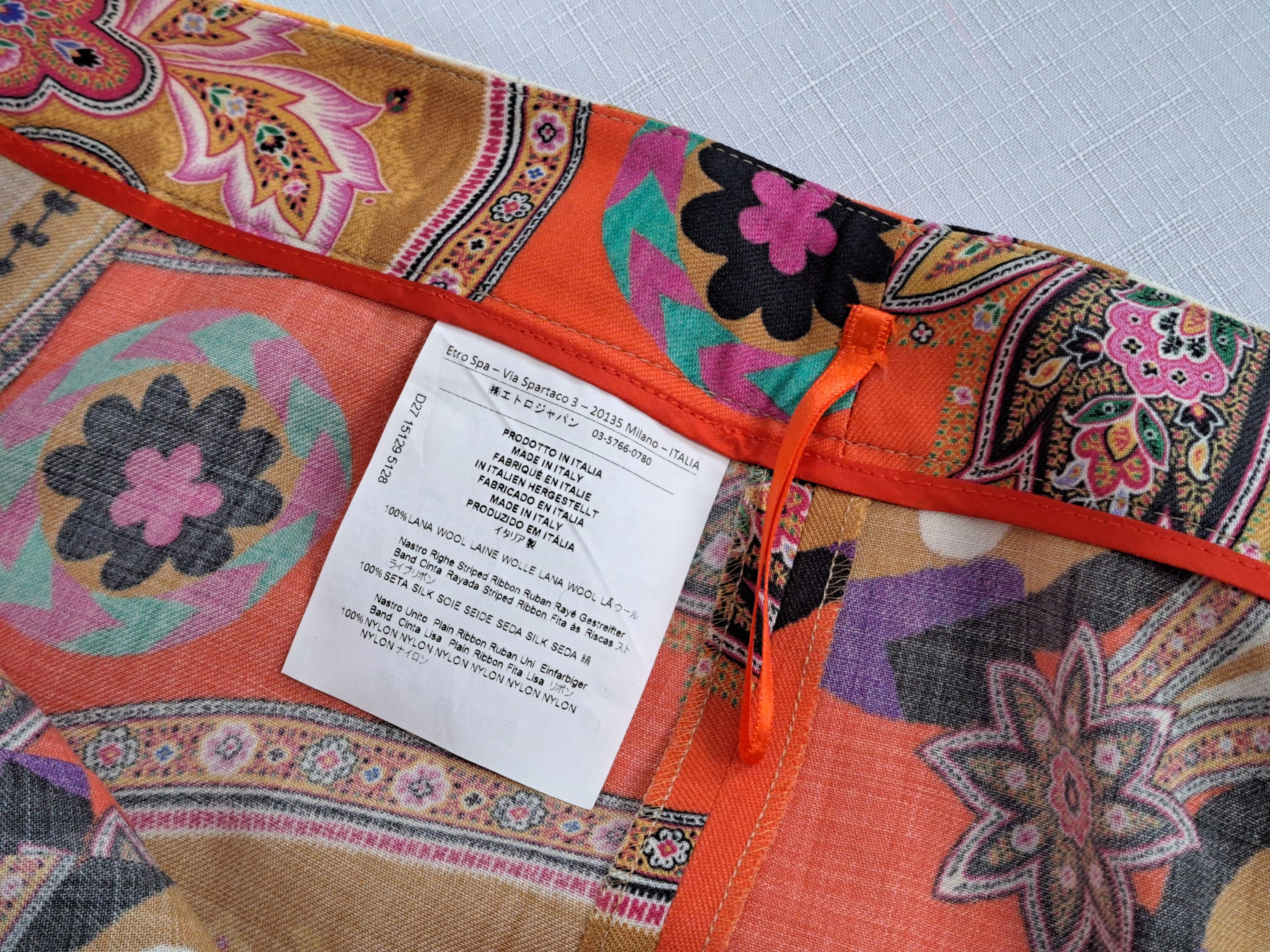 Etro ETRO multicolor paisley/floral wool skirt. Size 42IT Size 28" / US 6 / IT 42 - 8 Thumbnail