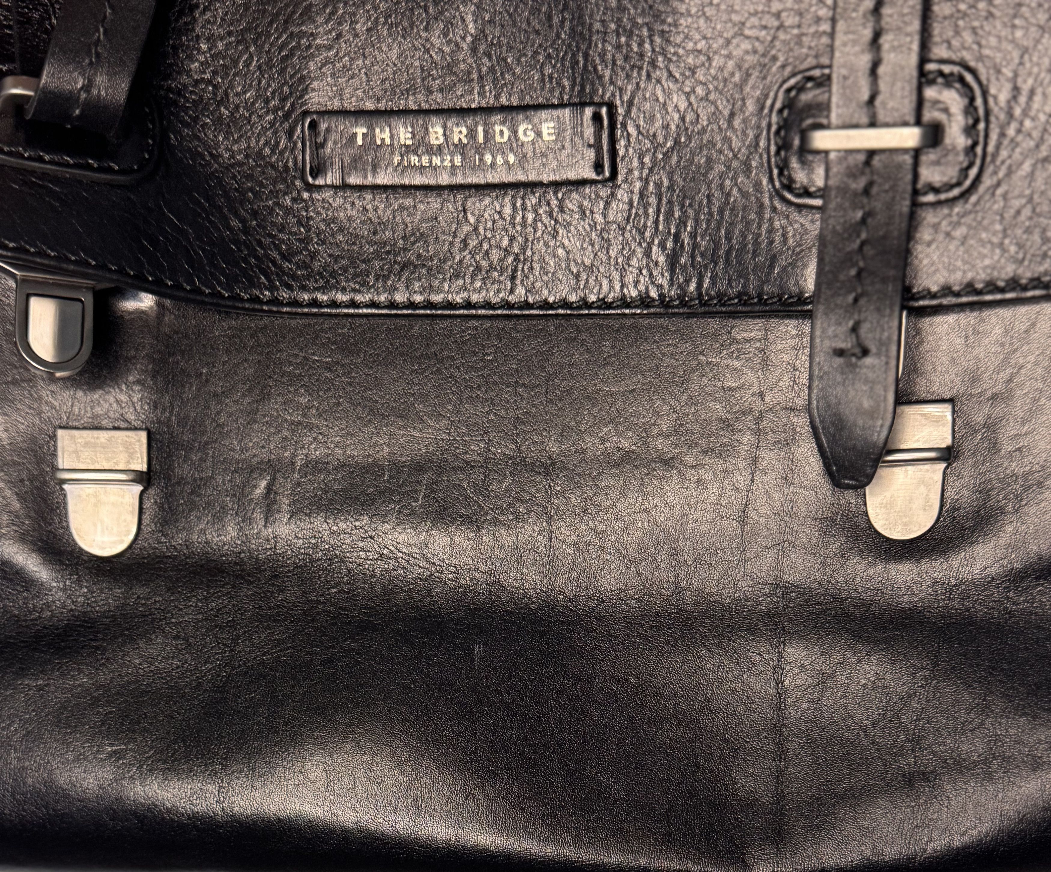 Other The Bridge - Italian Premium Black Leather Laptop Briefcase Size ONE SIZE - 5 Thumbnail