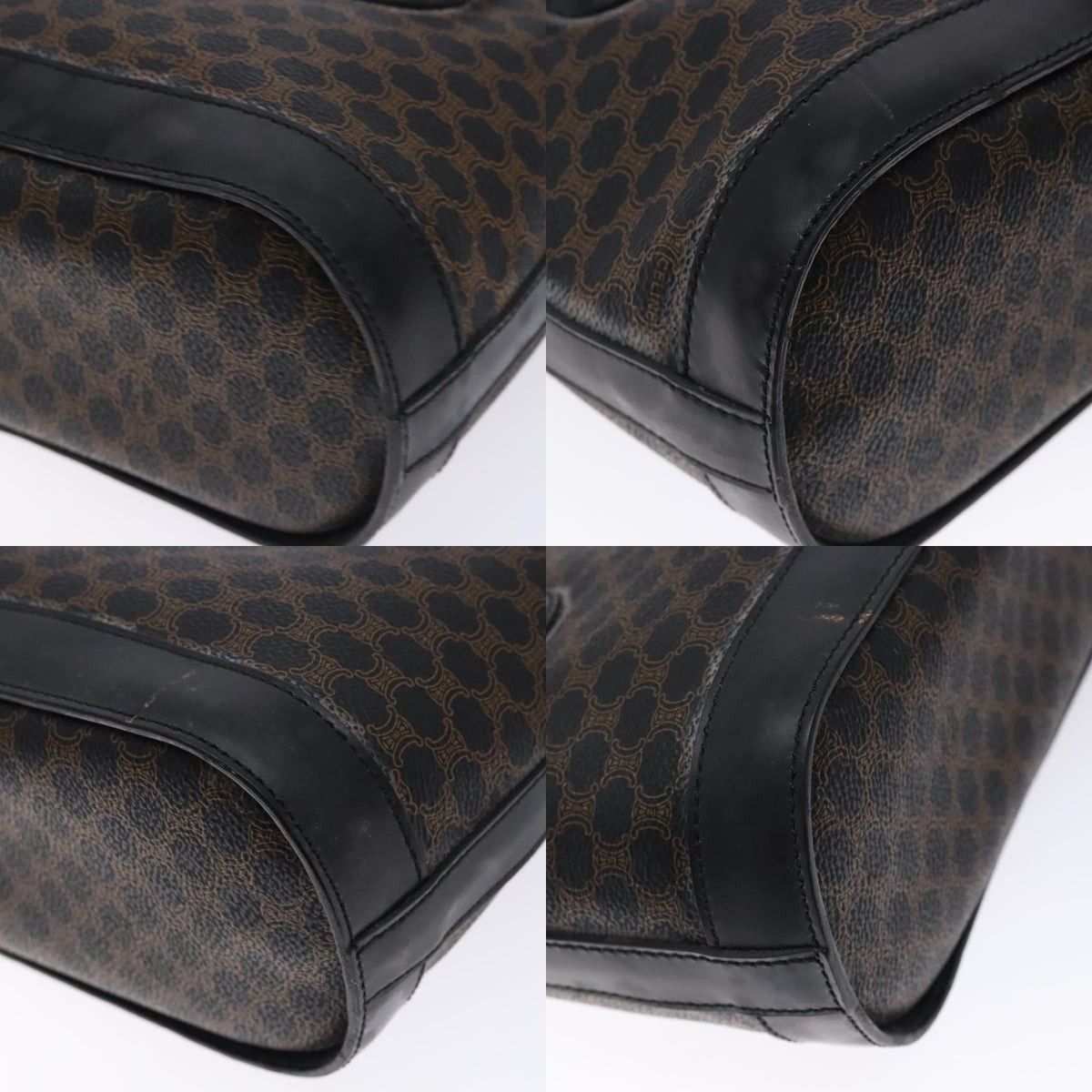 Celine CELINE Macadam Canvas Tote Bag Pvc Leather Black Gold Size ONE SIZE - 10 Thumbnail