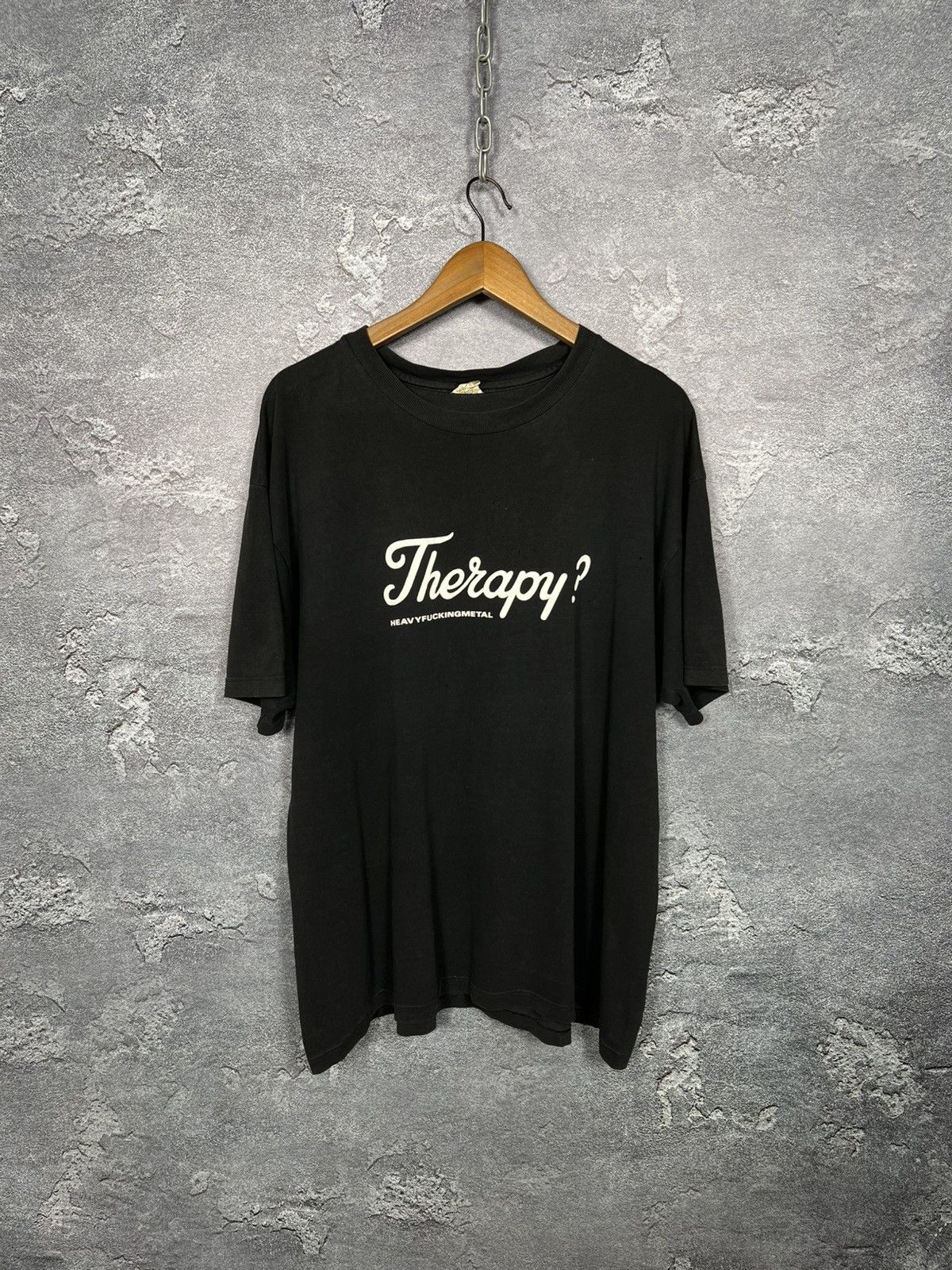 Band Tees 90's Therapy ? Irony Heavy Fucking Metal Tee Faded Size US XL / EU 56 / 4 - 1 Thumbnail