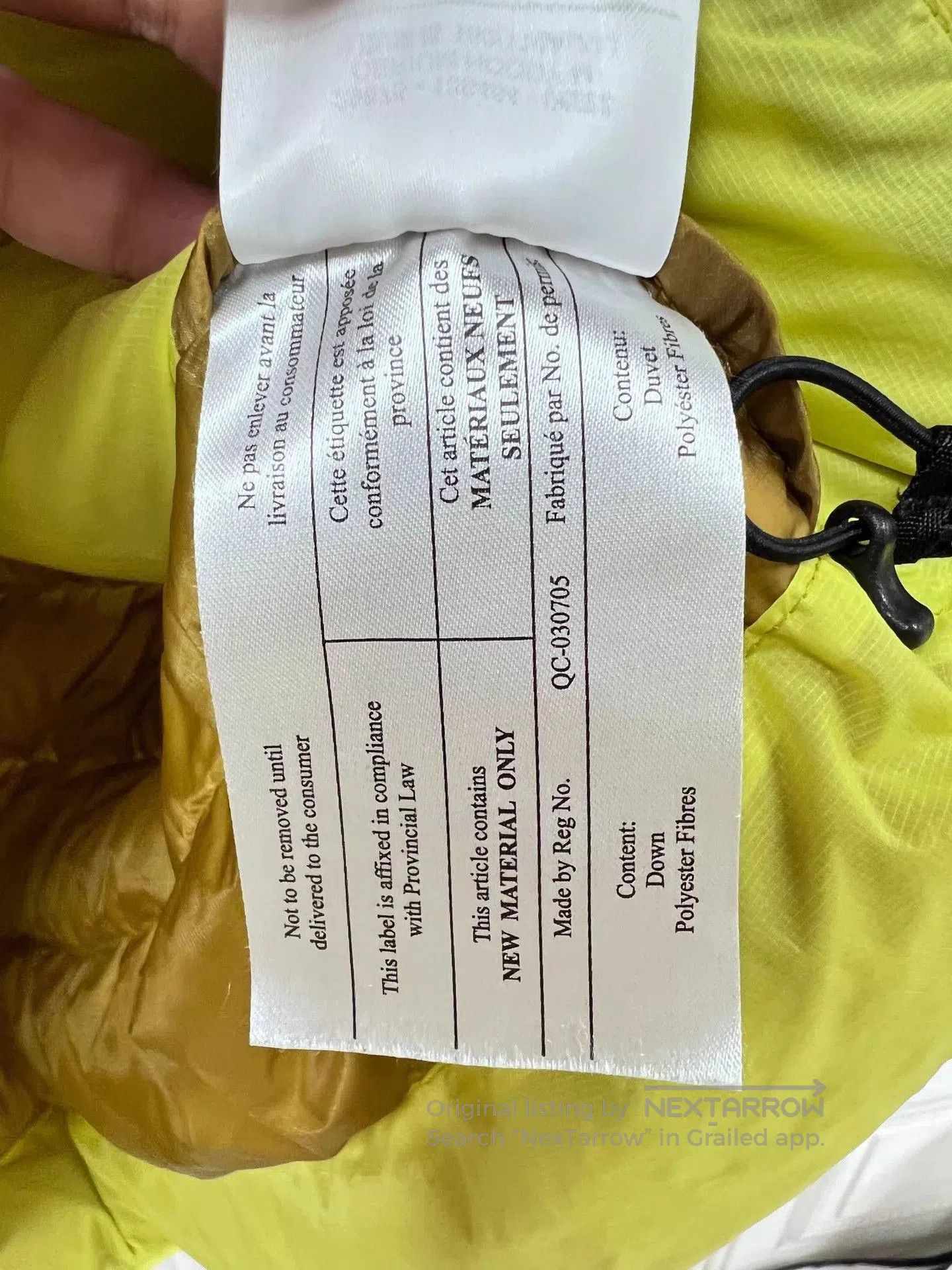 Arc'teryx Yellow Puffer Jacket with Hood . Size US XL / EU 56 / 4 - 5 Thumbnail