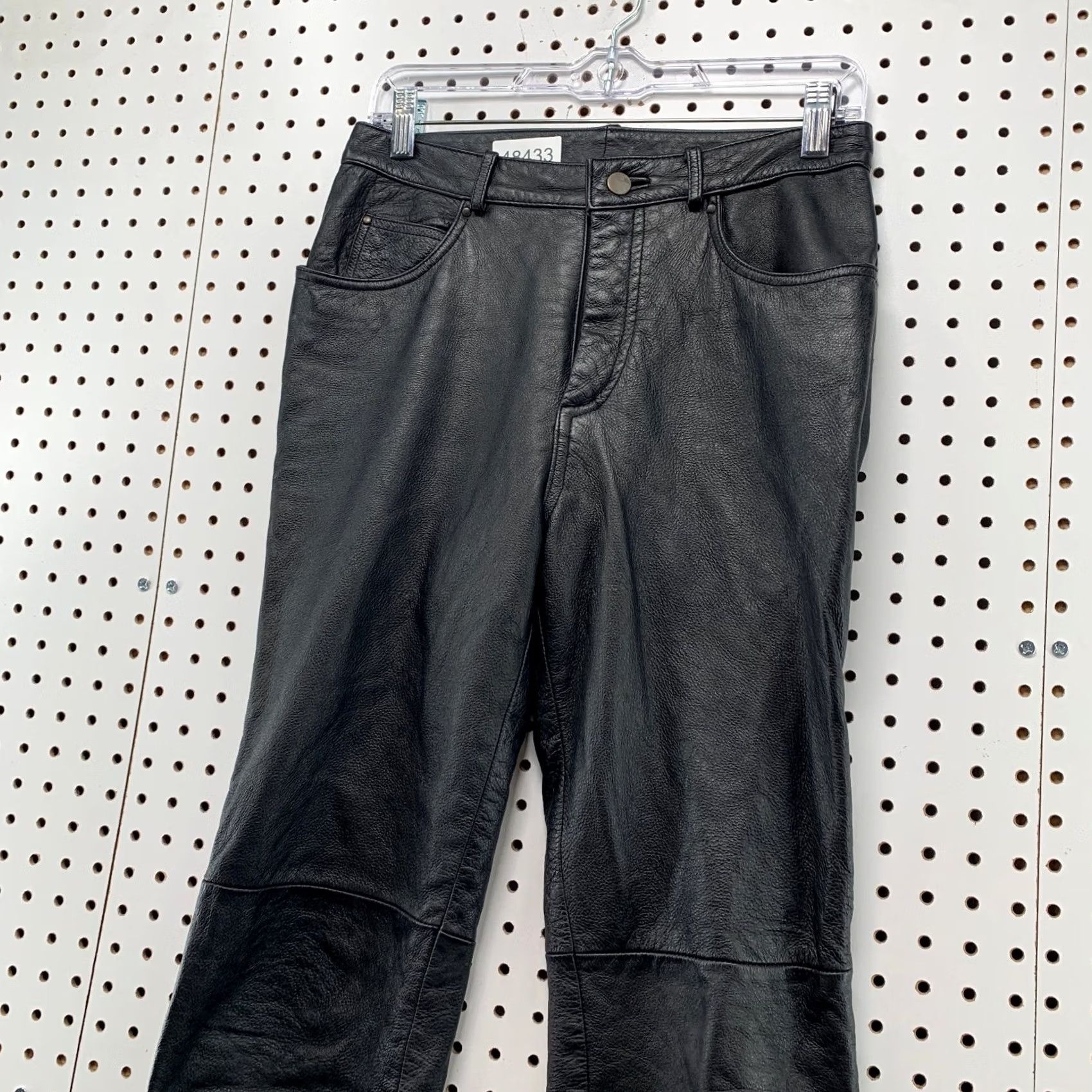Vintage VINTAGE Colebrook Col Leather Pants Womens Size 6 Black Straight Fit 29x30 High Rise Size 28" / US 6 / IT 42 - 5 Thumbnail