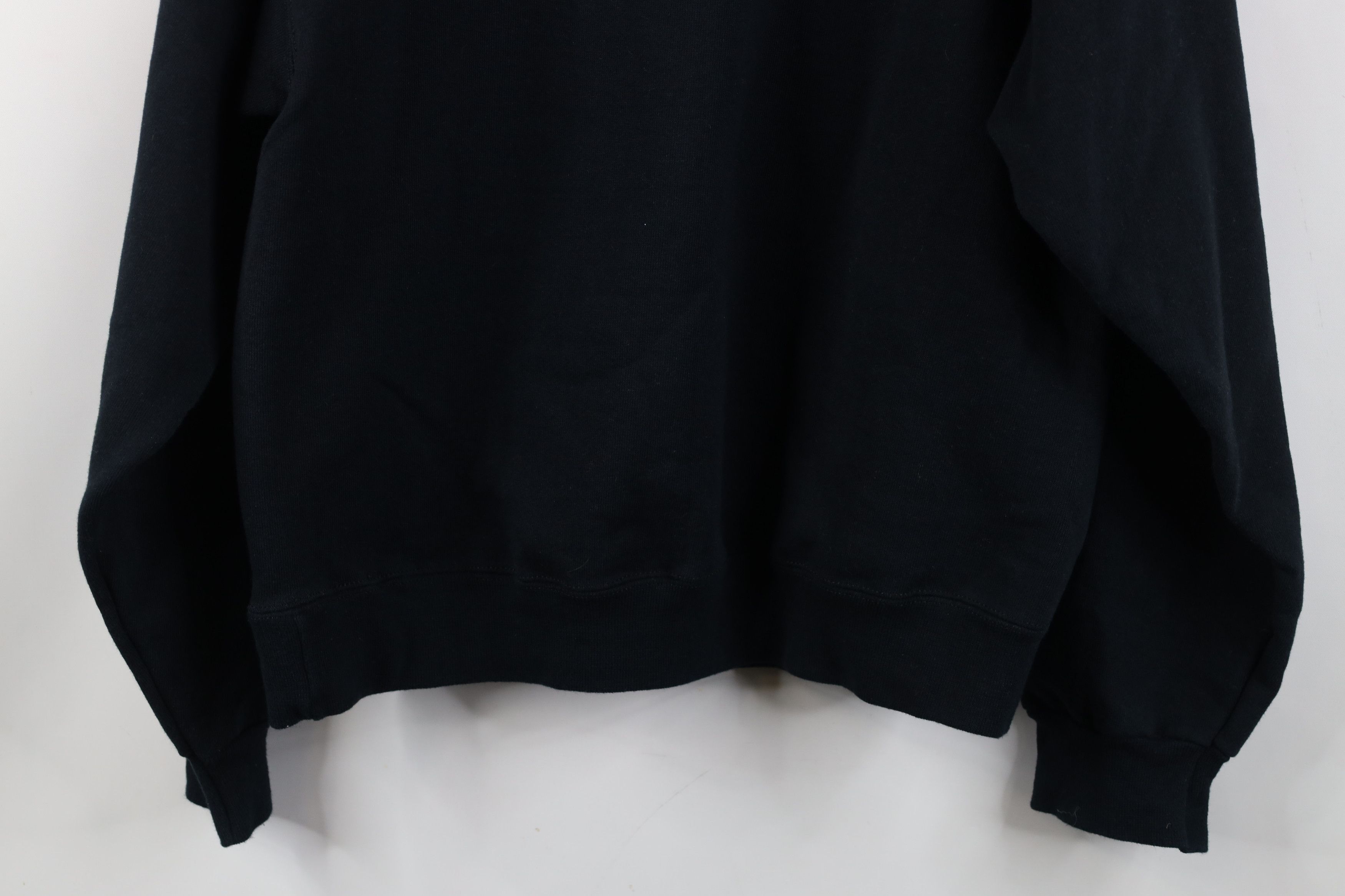 Vintage Vintage 90s Streetwear Blank Heavy Crewneck Sweatshirt Black Size US M / EU 48-50 / 2 - 12 Thumbnail