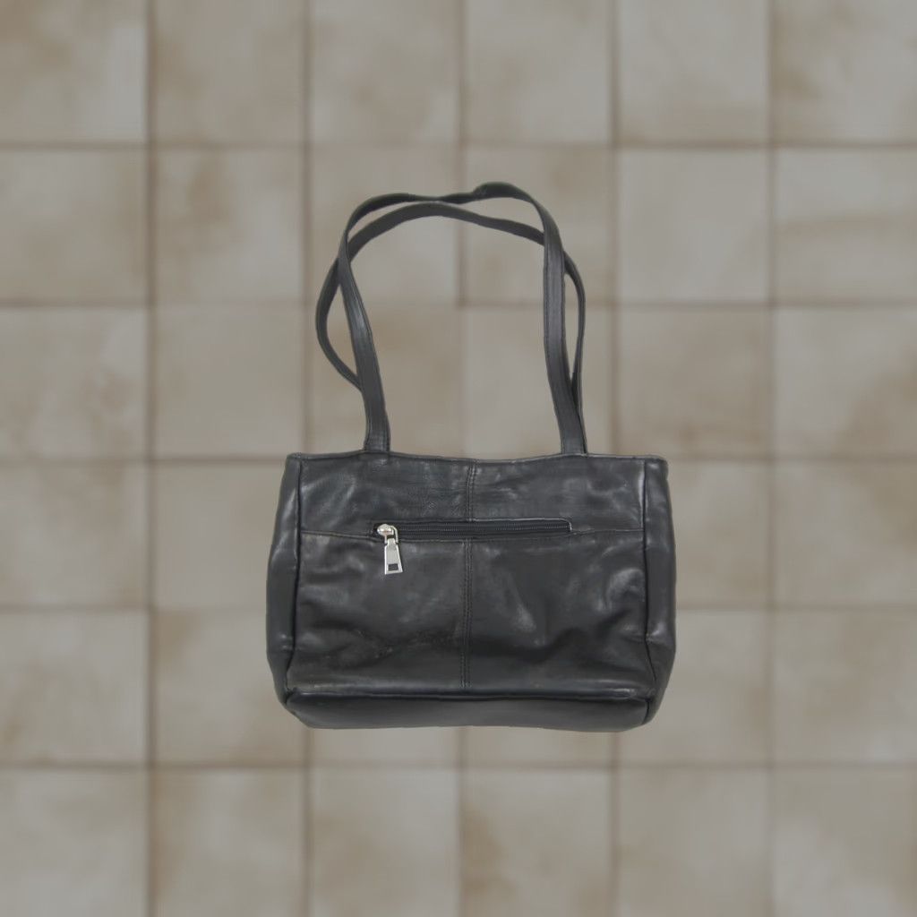 Vintage VINTAGE Wilsons Leather Purse Womens Black Tote Shoulder Zip Top Minimalist Bag Size M / US 6-8 / IT 42-44 - 1 Thumbnail