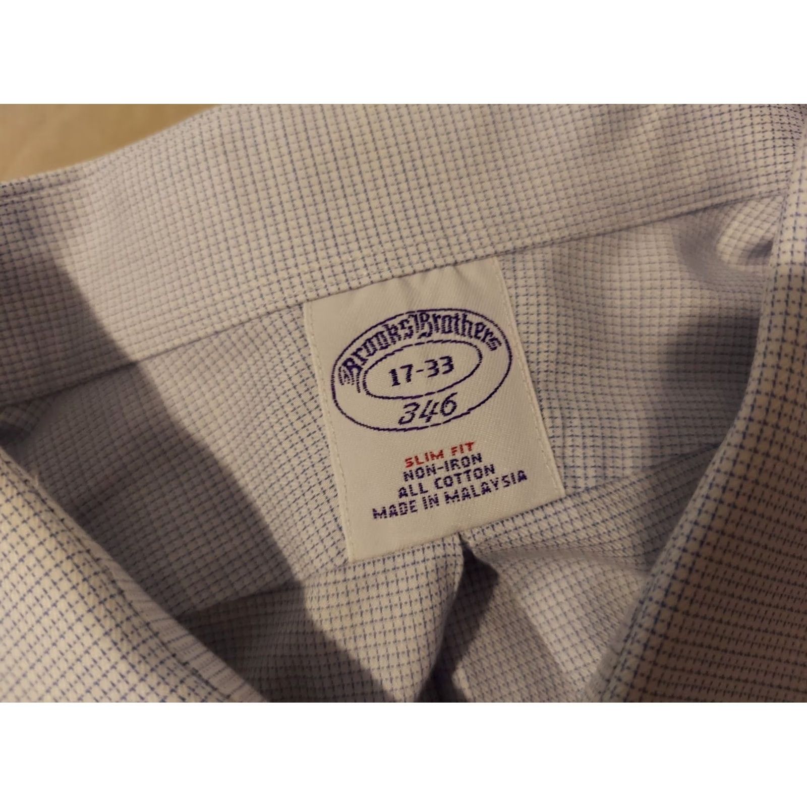 Brooks Brothers Brooks Brothers Dress Shirt Mens Blue Cotton Button Collared Size 17 33 French Size 46R - 4 Thumbnail