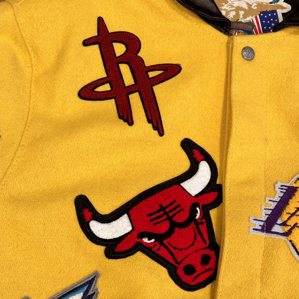 Jeff Hamilton × NBA Jeff Hamilton NBA Collage Wool and Leather Jacket Size M New Size US M / EU 48-50 / 2 - 4 Thumbnail