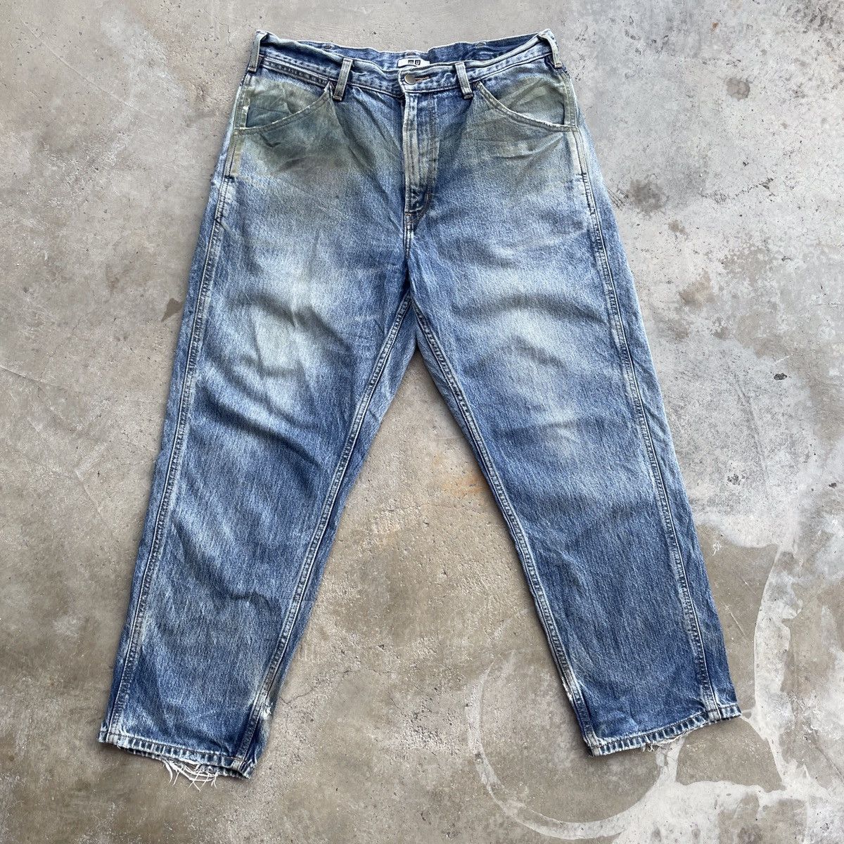 Image of Vintage Uniqlo X Lemaire Denim Jeans in Blue, Men's (Size 36)