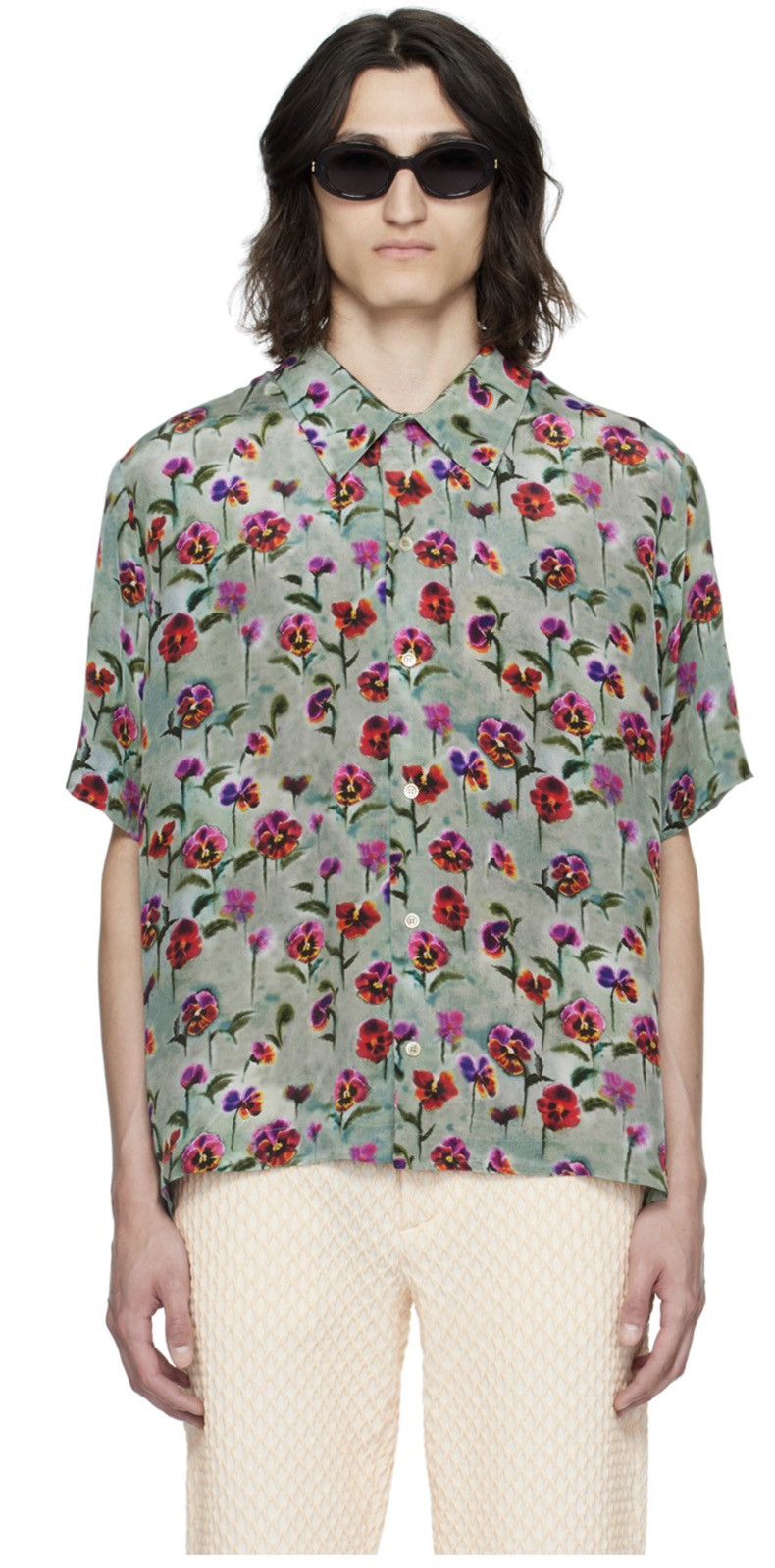 Sefr Lightweight viscose satin floral pattern printed throughout Size US XL / EU 56 / 4 - 1 Thumbnail