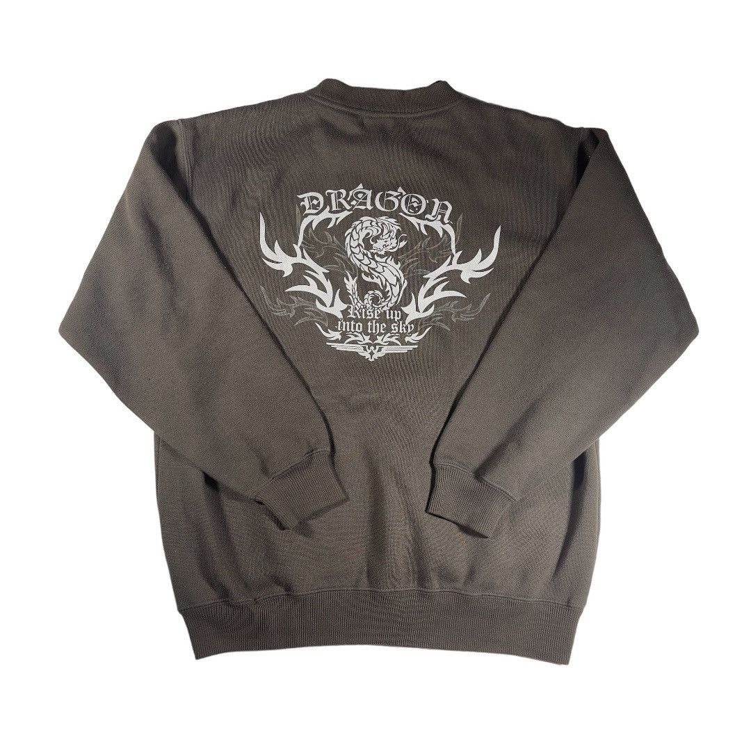 Japanese Brand HILL CROP Y2K Dragon Sweatshirt Size US M / EU 48-50 / 2 - 1 Thumbnail