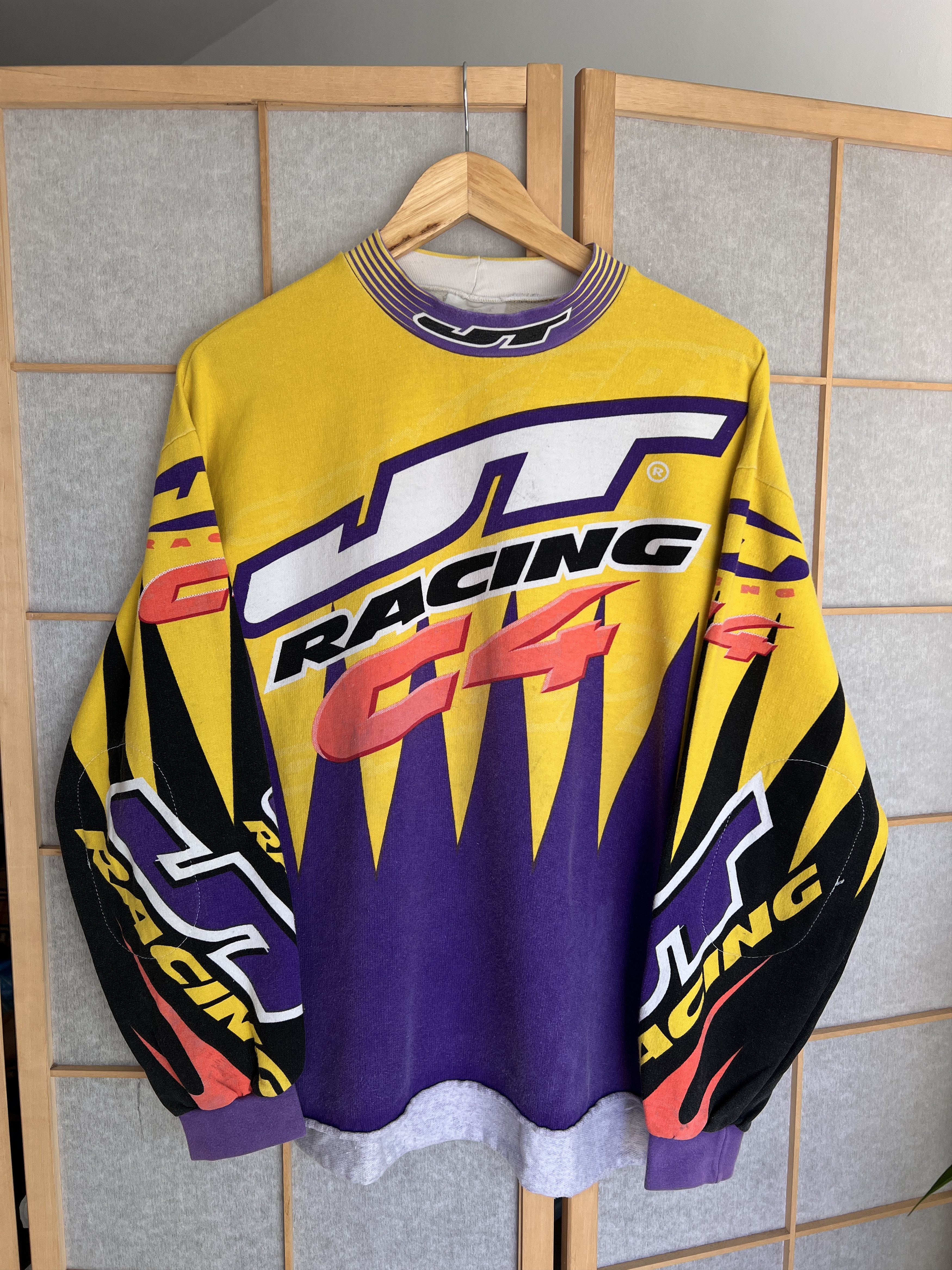 Rare JT Racing C4 vintage 90s sweatshirt jersey baggy boxy
