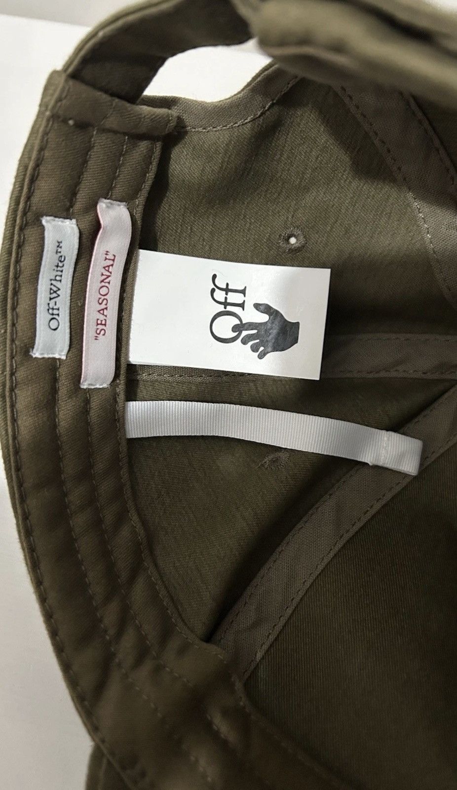 Off-White Off-White Bookish OW Baseball Cap Army Green/Orange Size ONE SIZE - 4 Thumbnail