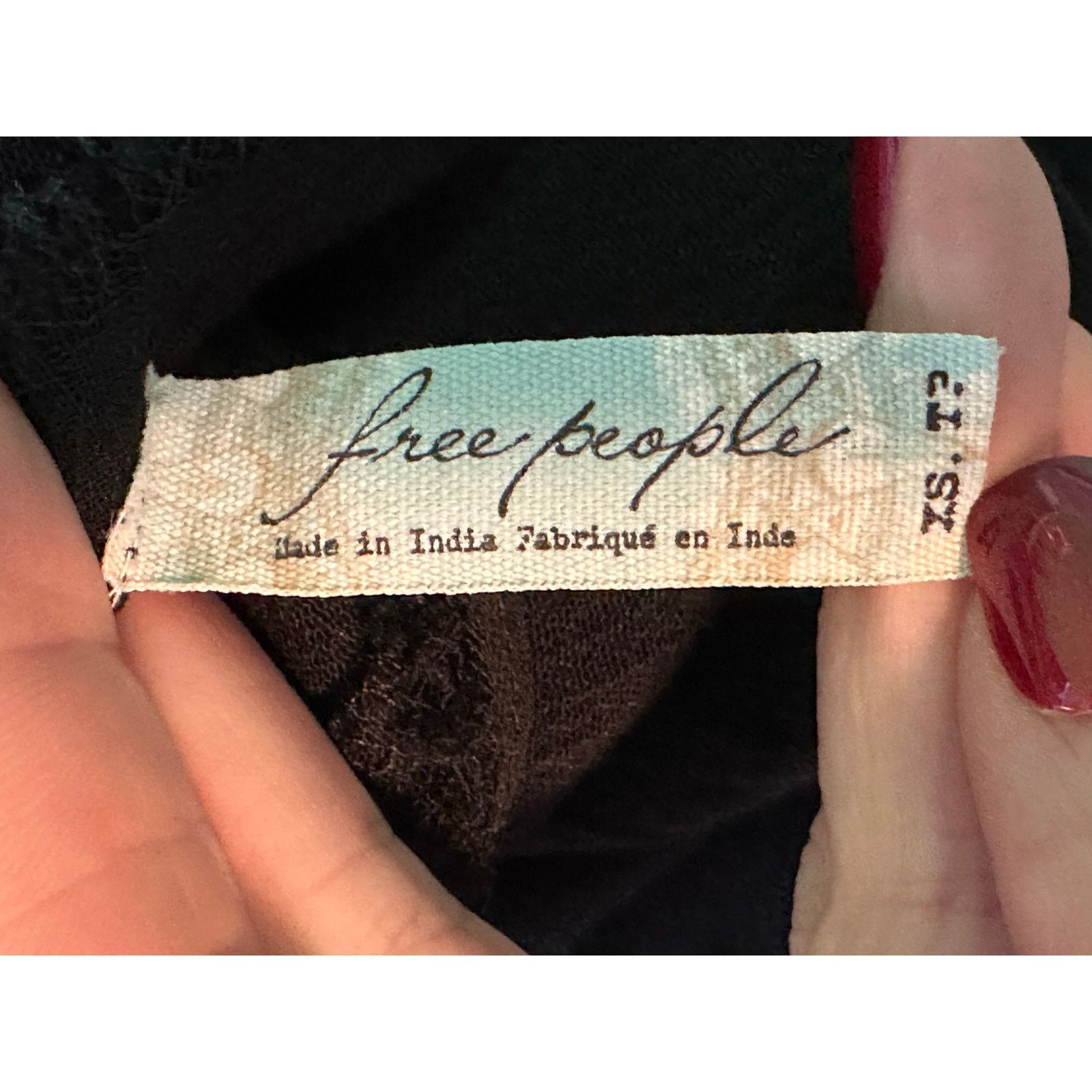 Free People Free People Wicked Spell black mini dress size XS Size XS / US 0-2 / IT 36-38 - 3 Thumbnail