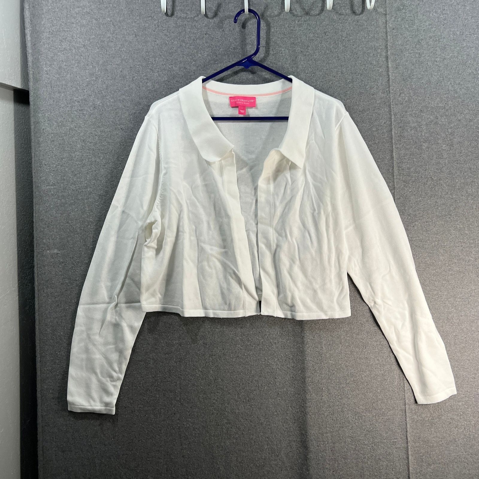 Isaac Mizrahi Isaac Mizrahi Live! Collared Sweater Cardigan Cardi Size L / US 10 / IT 46 - 1 Thumbnail
