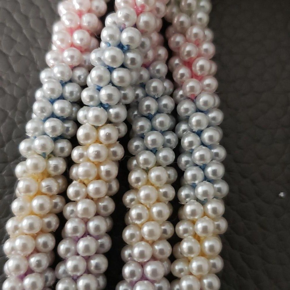 Designer Beaded Pastel Pearl Beaded Strand 42" Size ONE SIZE - 2 Thumbnail