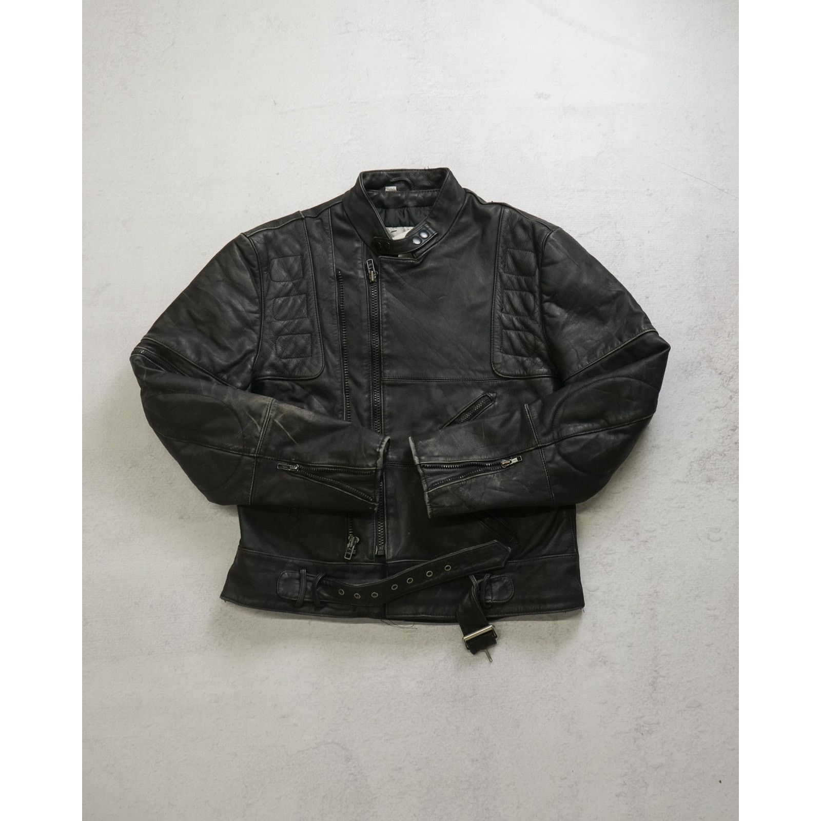 Wilsons Leather Vintage 90s Wilsons Leather Black Biker Jacket - Men's Large Size US L / EU 52-54 / 3 - 1 Thumbnail