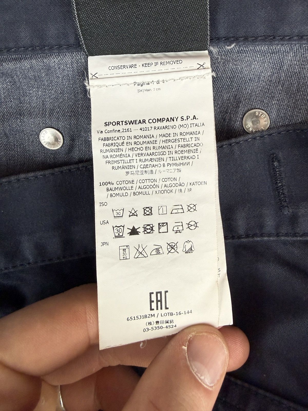 Stone Island Navy blue Stone Island jeans Size US 32 / EU 48 - 9 Thumbnail