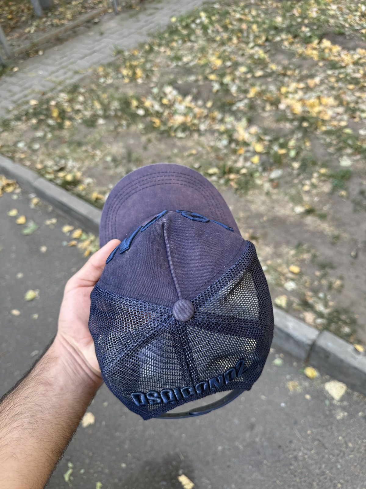 Dsquared2 Mens Vintage Dsquared2 distressed cap hats luxury navy Size ONE SIZE - 6 Thumbnail