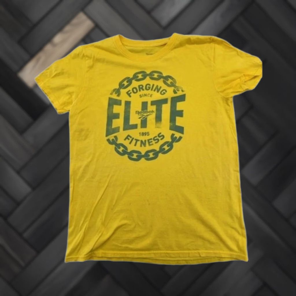 Reebok Reebok CrossFit Yellow Cotton T-Shirt M Short Sleeve Round Neck Mens Shirt Apparel Size US M / EU 48-50 / 2 - 1 Thumbnail