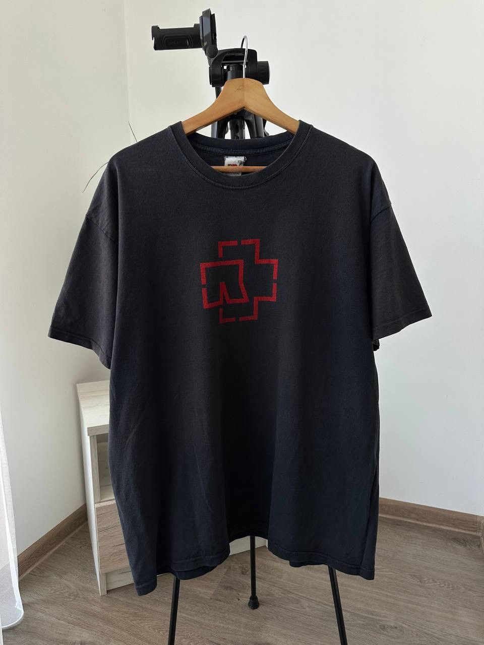 Band Tees × Vintage Vintage Rammstein Black Distressed Faded Rock T-Shirt Size US M / EU 48-50 / 2 - 1 Thumbnail
