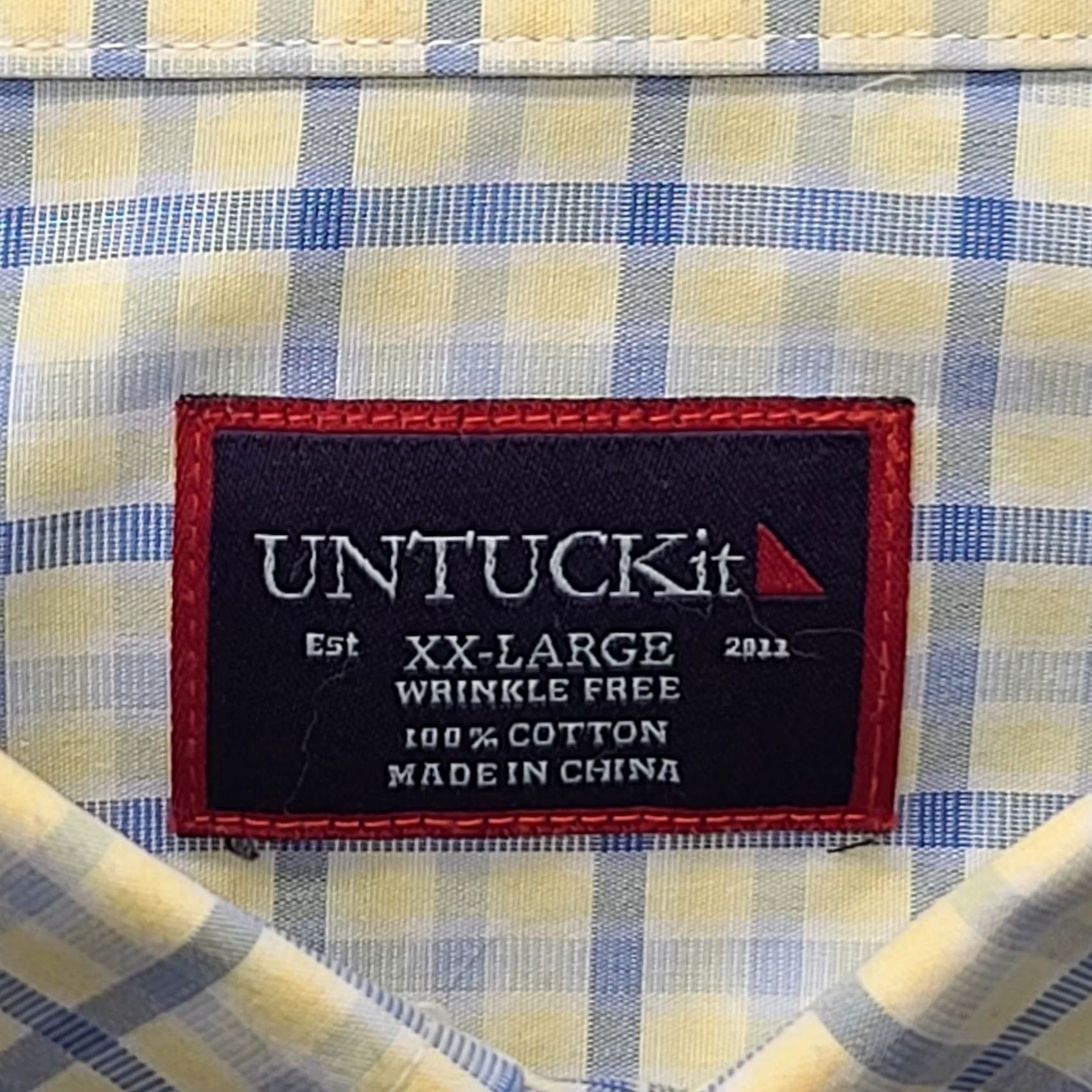 UNTUCKit UNTUCKit Dress Shirt Mens XXL Regular Fit Long Sleeve Wrinkle Free Performance Button-Up Casual Business Party/Cocktail Everyday Size 48R - 2 Thumbnail