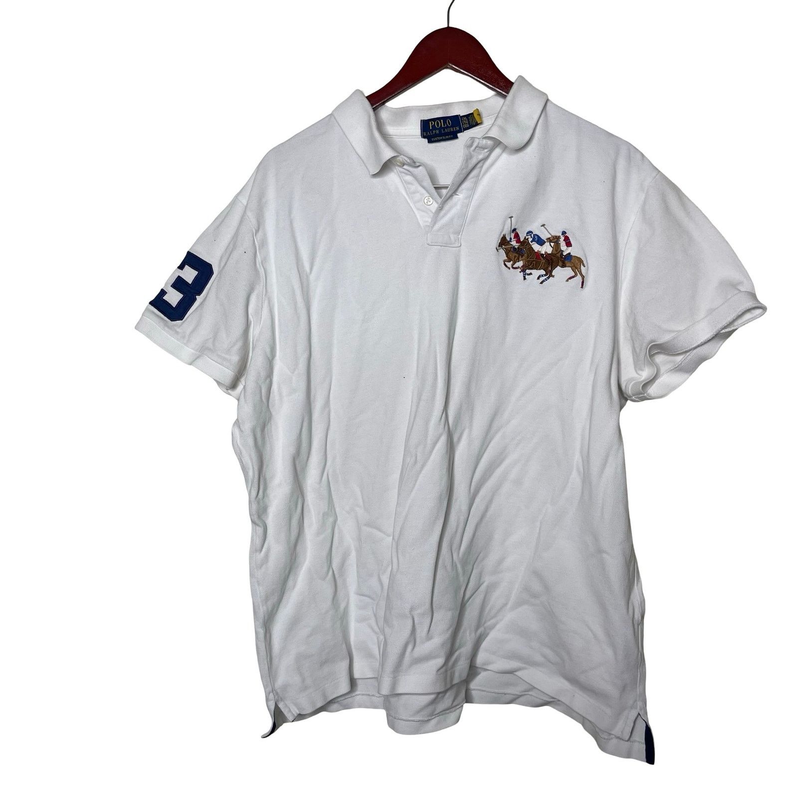 Polo Ralph Lauren Ralph Lauren Classic Fit Triple-Pony Mesh Polo Shirt sz XXL Size US XXL / EU 58 / 5 - 2 Thumbnail