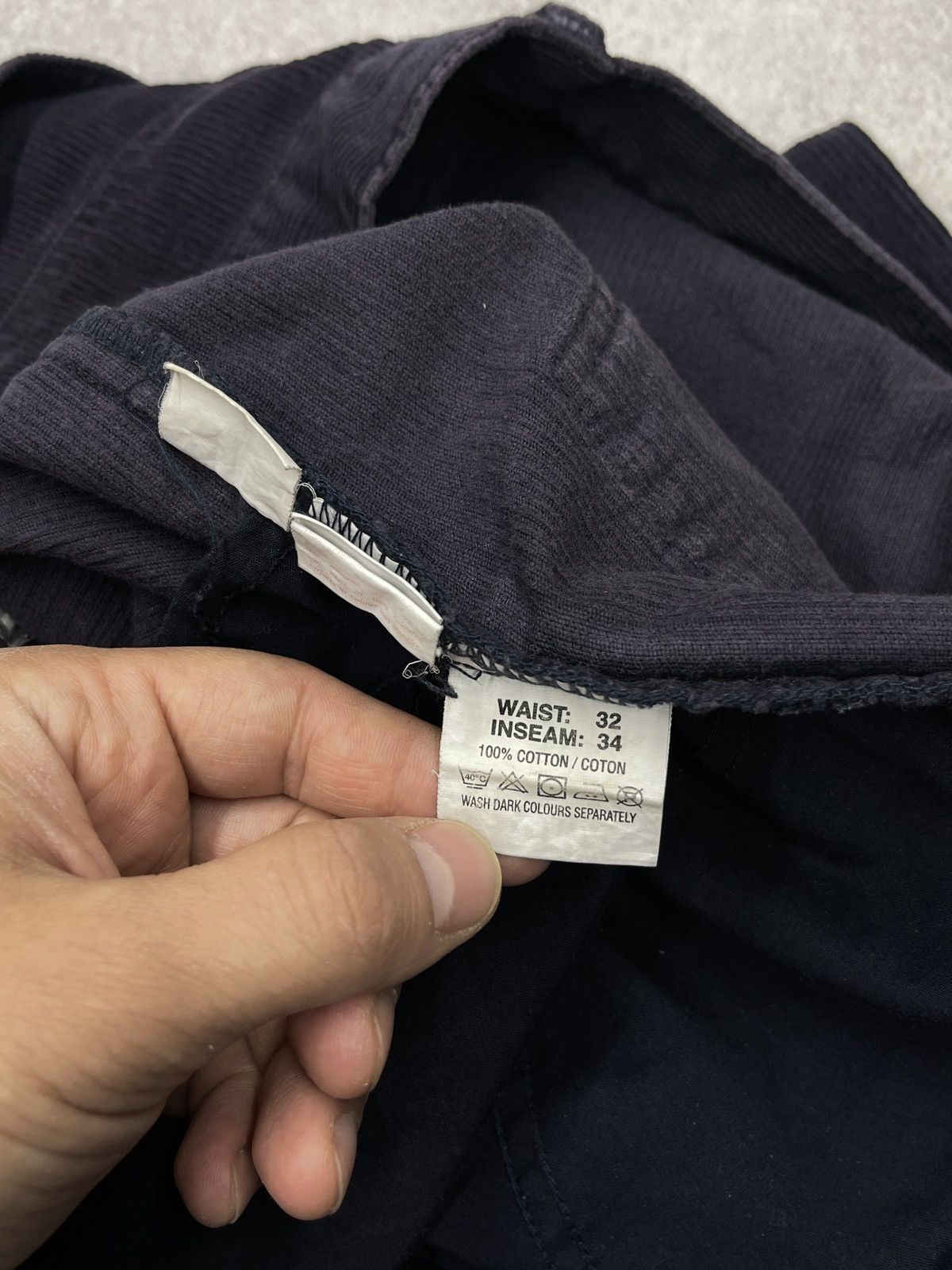 Yves Saint Laurent Vintage Yves Saint Laurent Corduroy Pants Purple Big Logo Size US 32 / EU 48 - 11 Thumbnail