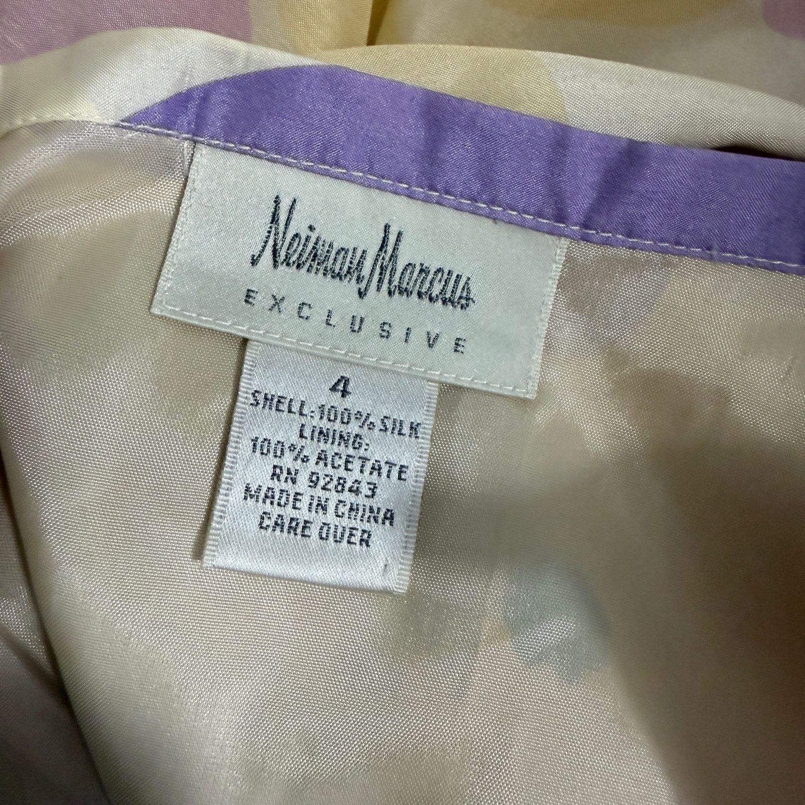 Neiman Marcus Vintage Y2K Neiman Marcus Pastel Floral Silk A Line Skirt 4 Size 27" / US 4 / IT 40 - 5 Thumbnail