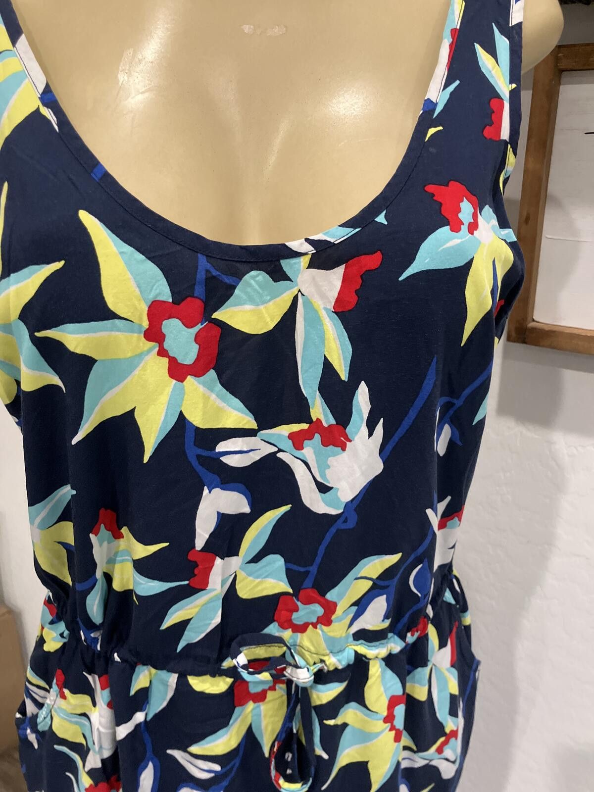 Gap GAP Pre loved Sleeveless Floral Drawstring Waist Dress Size M / US 6-8 / IT 42-44 - 2 Thumbnail