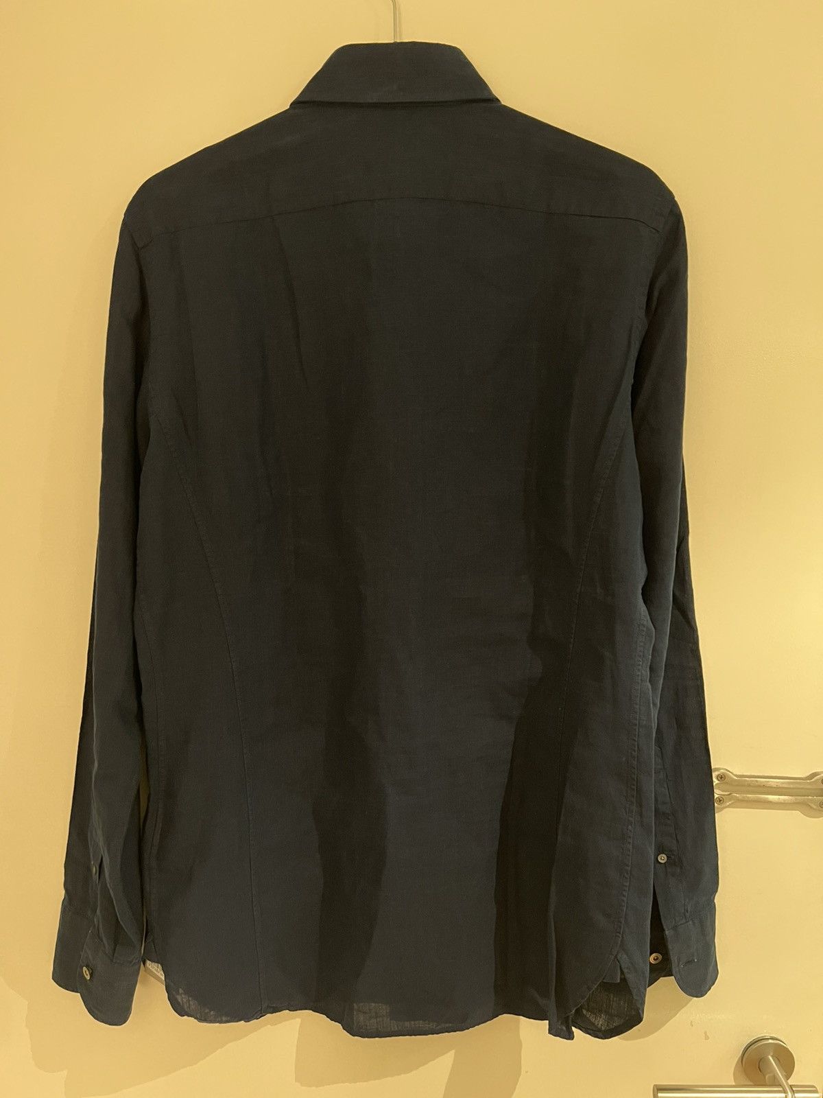 Tom Ford Tom ford linen navy medium 15/5 40 dress shirt Size US M / EU 48-50 / 2 - 3 Thumbnail