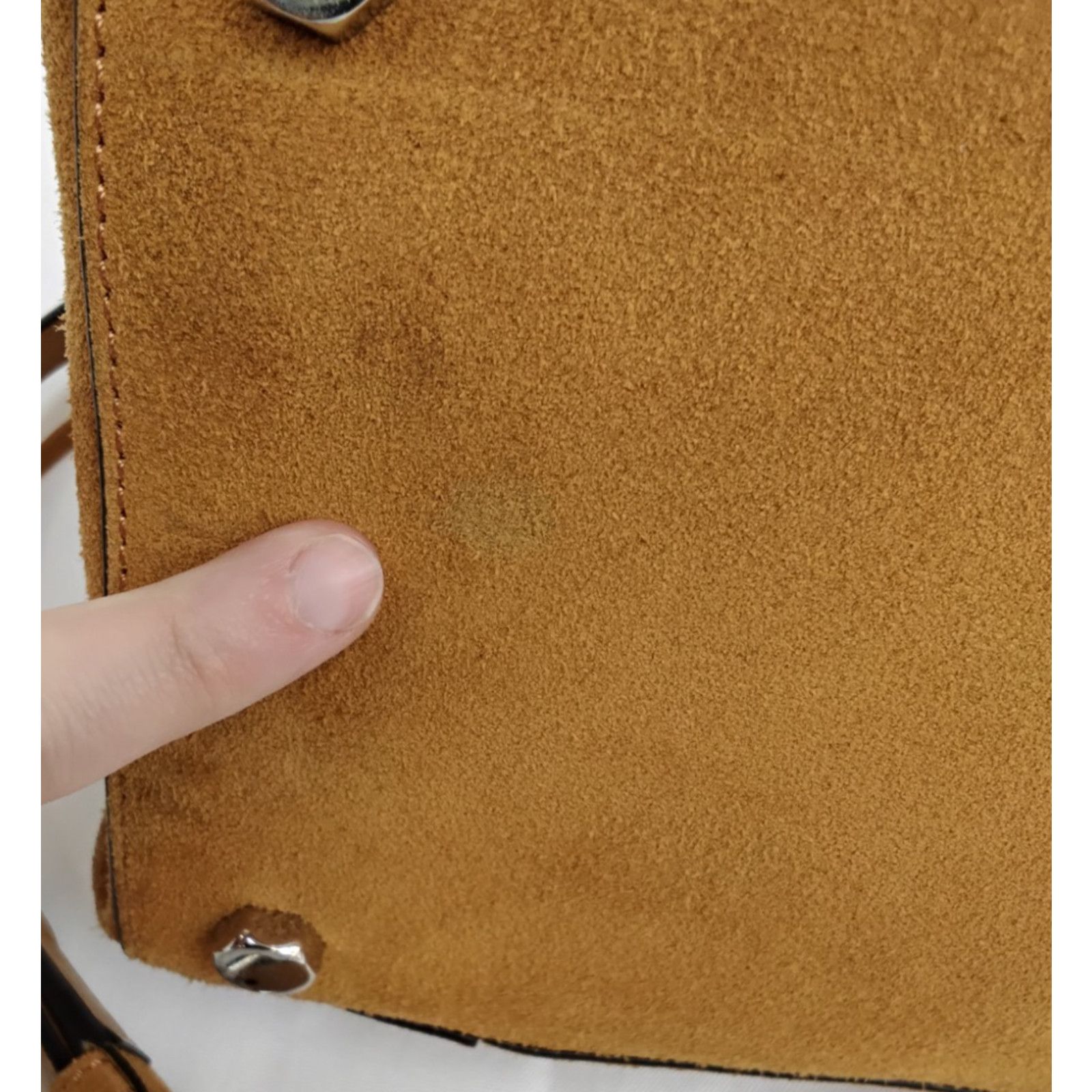 Rebecca Minkoff Rebecca Minkoff Suede Leather Purse Tan With Crossbody Strap Size ONE SIZE - 9 Thumbnail