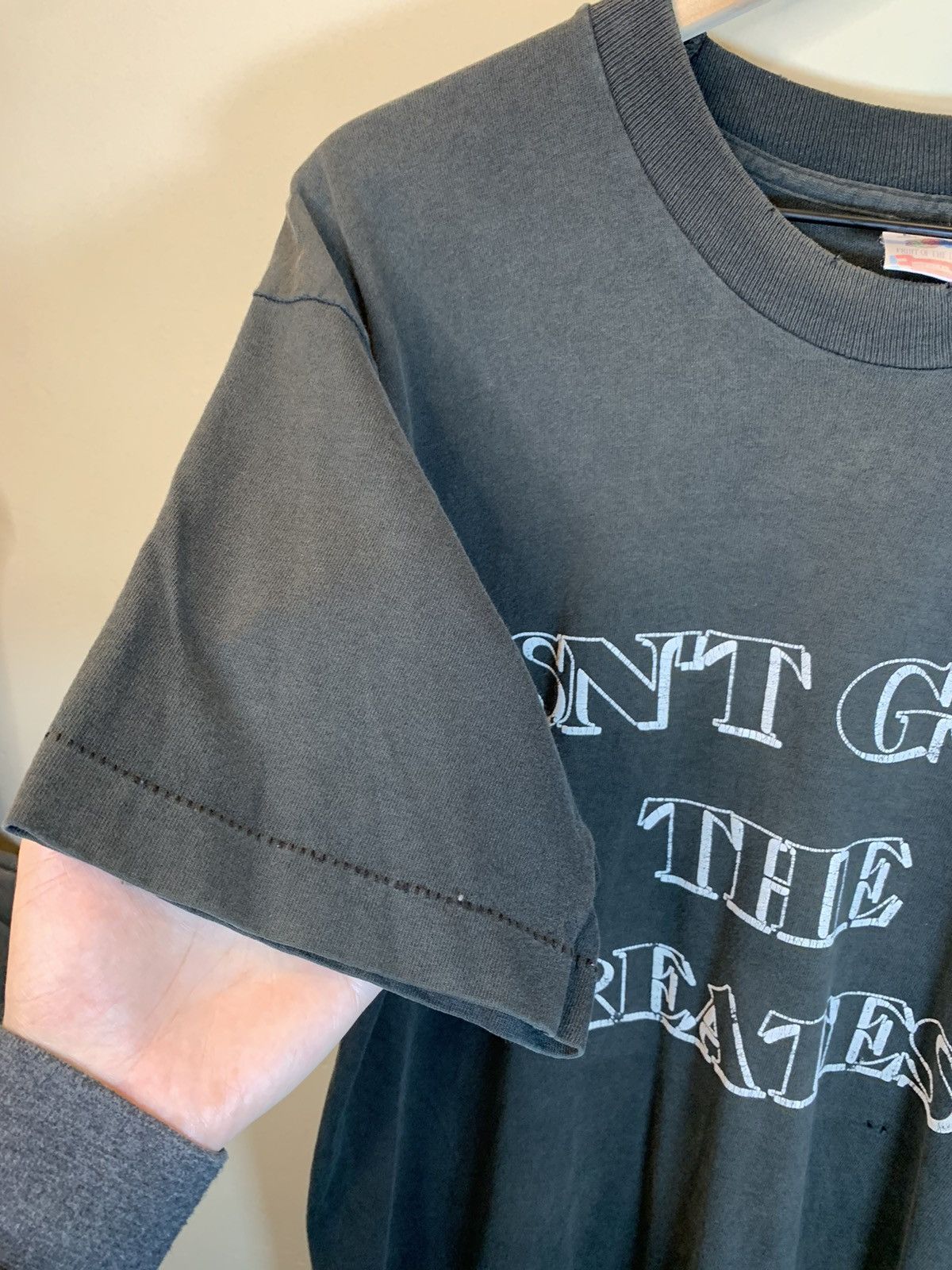 Vintage RARE Vintage 90’s Isn’t God The Greatest Single Stitch Shirt Size US L / EU 52-54 / 3 - 6 Thumbnail