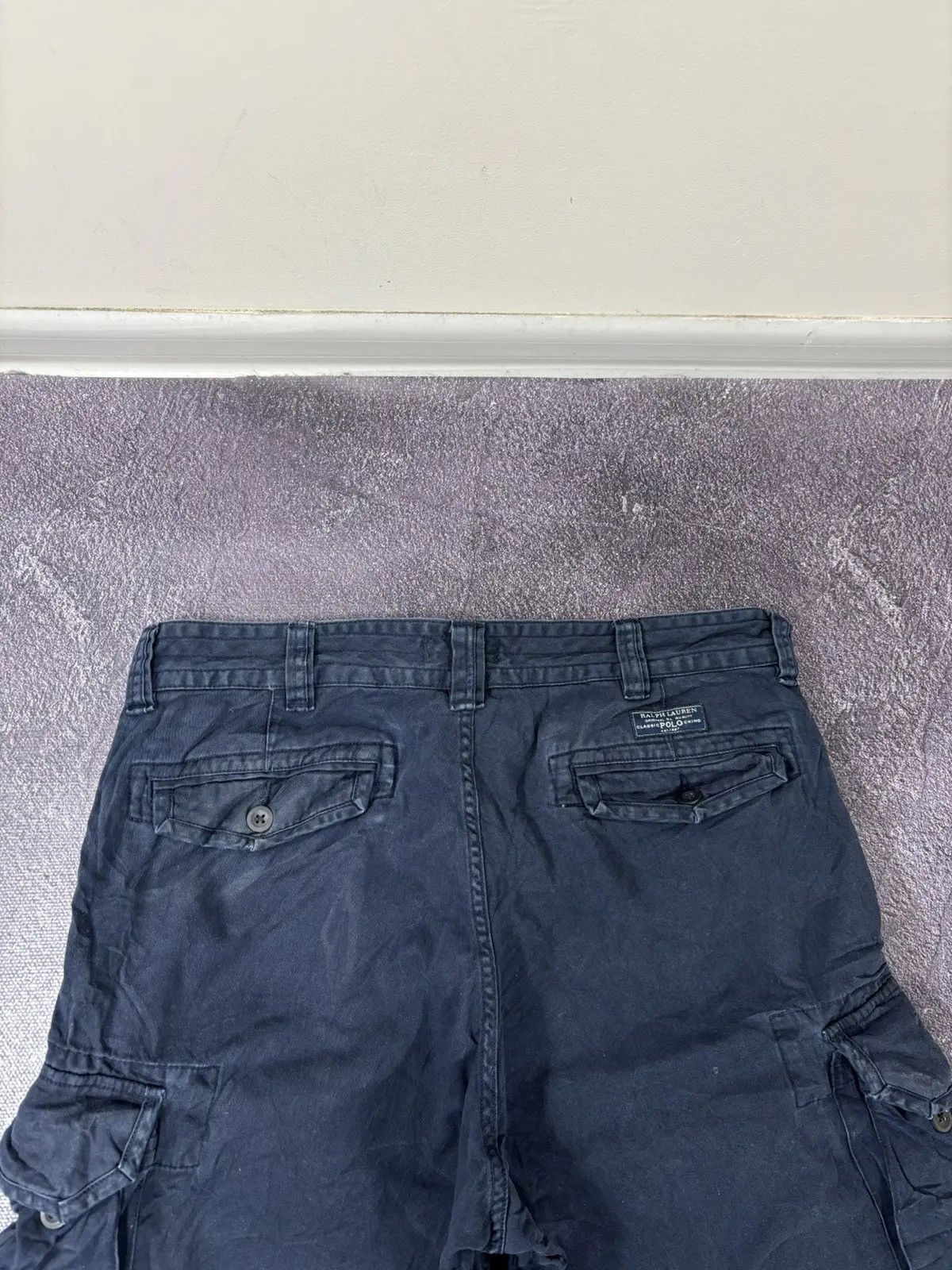 Polo Ralph Lauren × Ralph Lauren × Vintage Vintage Polo Ralph Lauren Y2K Navy Military Cargo Shorts Size US 36 / EU 52 - 14 Thumbnail