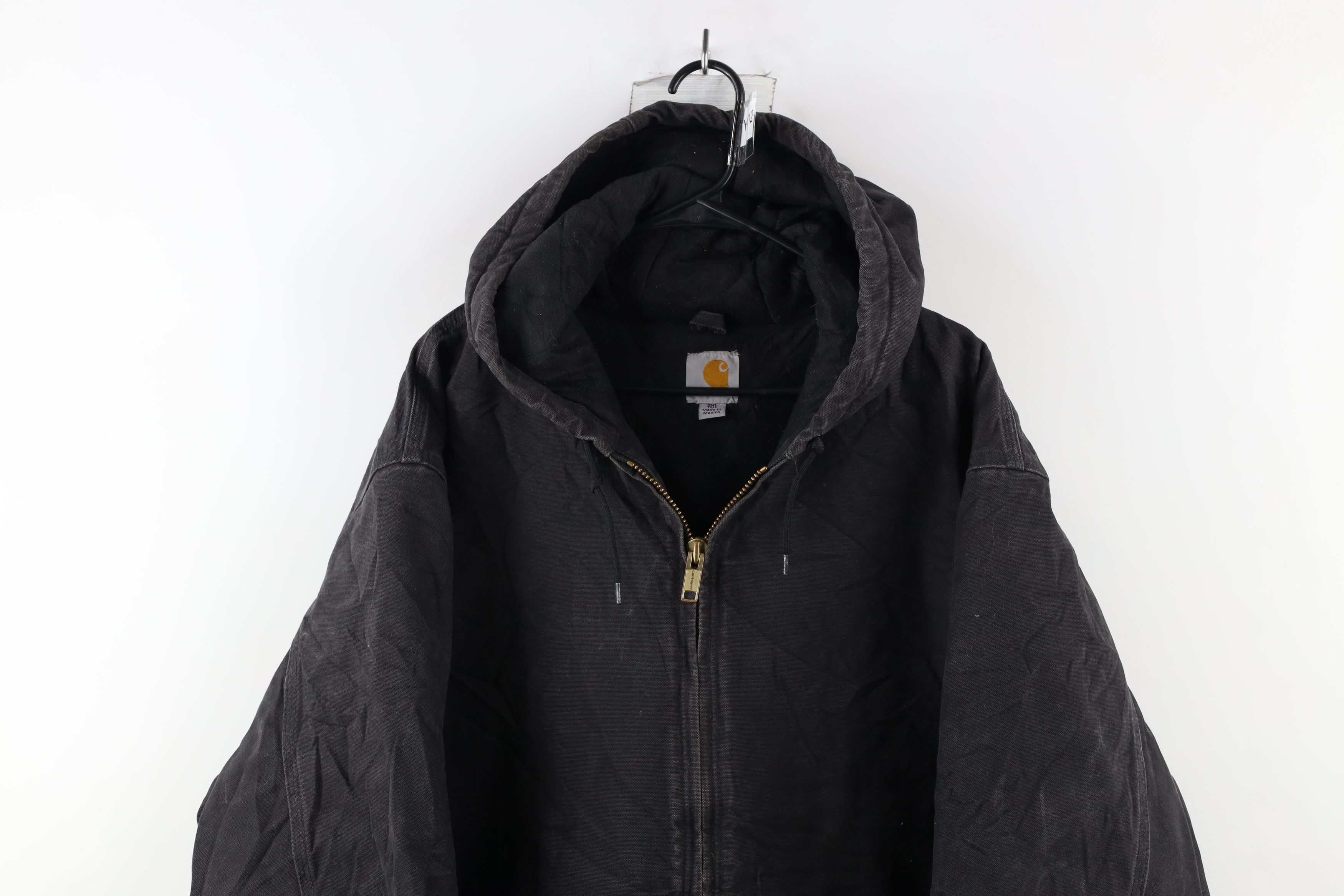 Carhartt Vintage Carhartt Quilted Canvas Hooded Full Zip Jacket Black Size US XXL / EU 58 / 5 - 2 Thumbnail