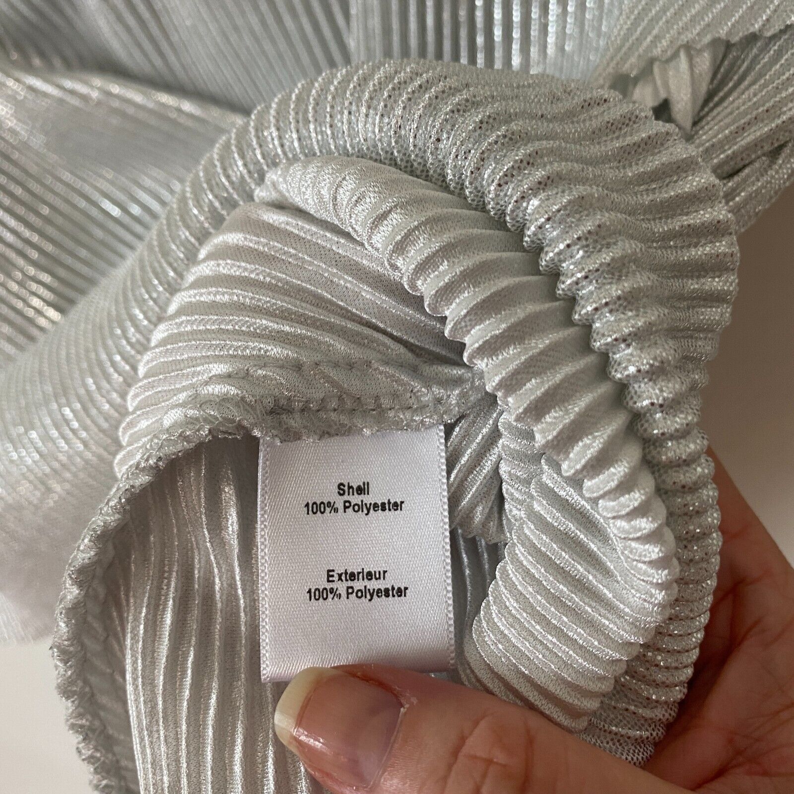 LIKELY Silver Striped Ribbed One Shoulder One Sleeve Ruffle Top S Size S / US 4 / IT 40 - 5 Thumbnail