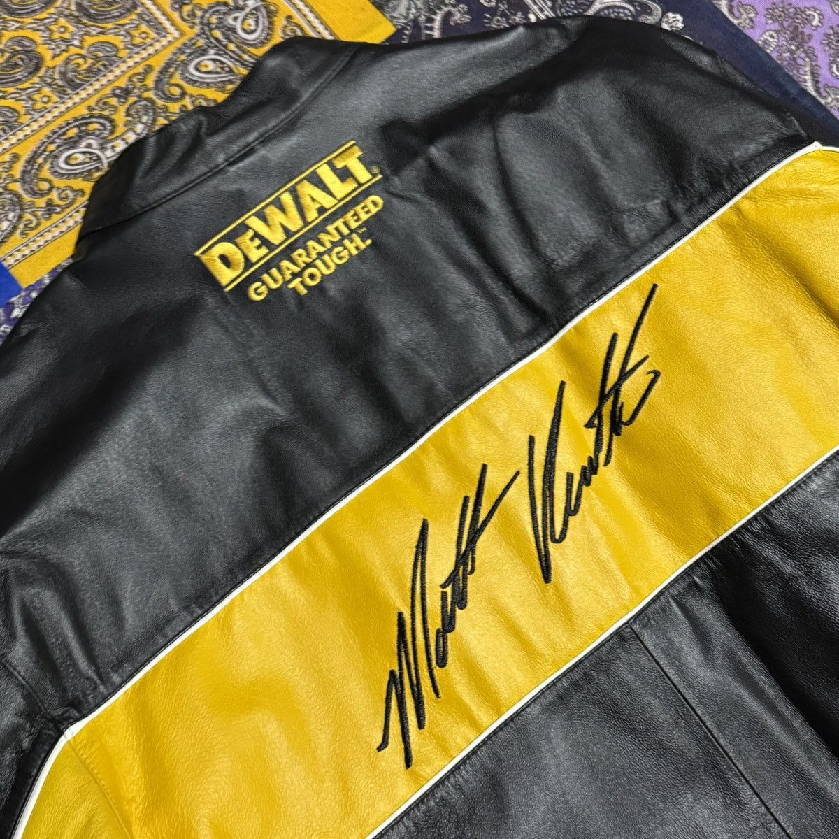 Chase Authentics × NASCAR × Vintage Nascar leather jacket Matt Kenseth Dewalt Size US XL / EU 56 / 4 - 3 Thumbnail